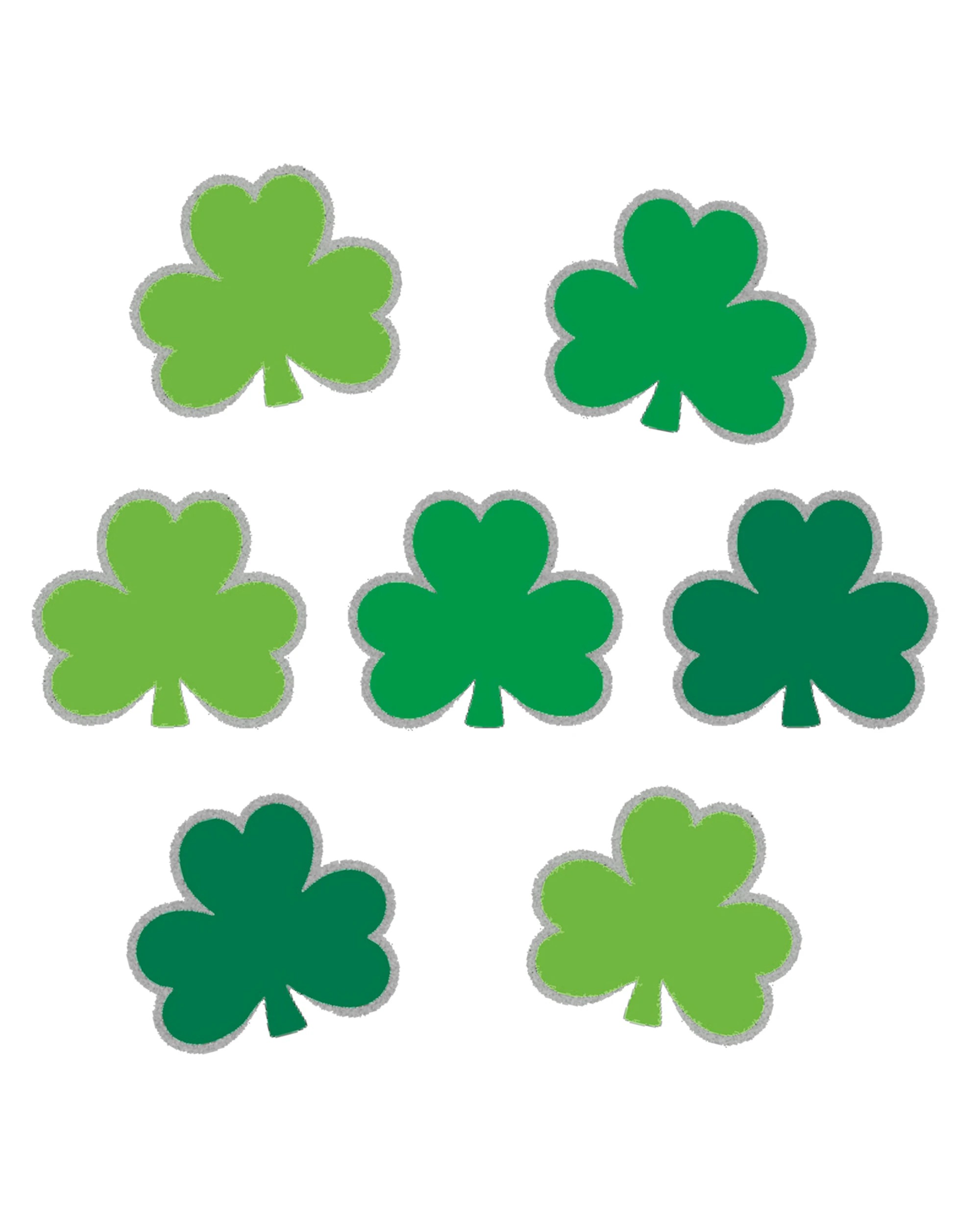 1 Amscan Inc. St. Patrick's Day Shamrock Cardboard Cutouts 6cm Pack of 50 - Green, 1 of 1