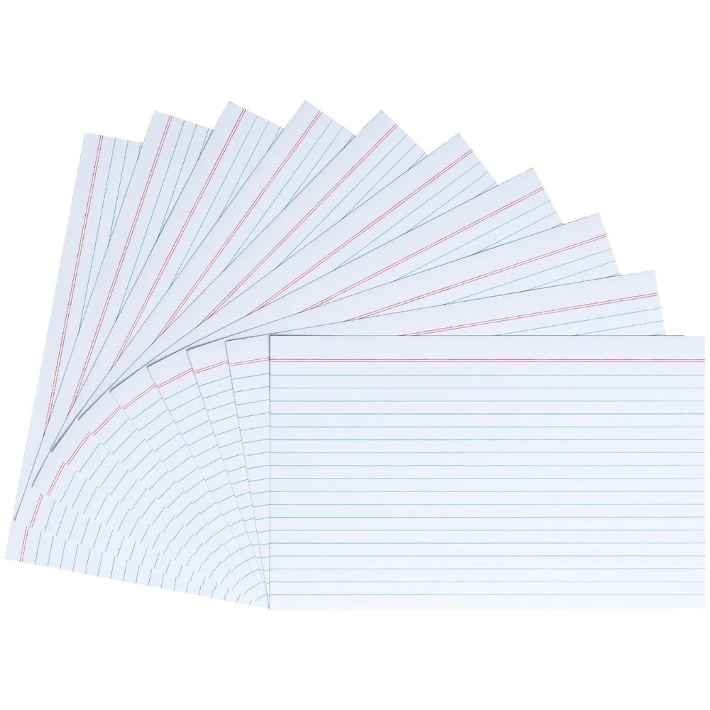 3 J.Burrows Index Cards Ruled 203 x 127mm White 100 Pack, 3 of 3