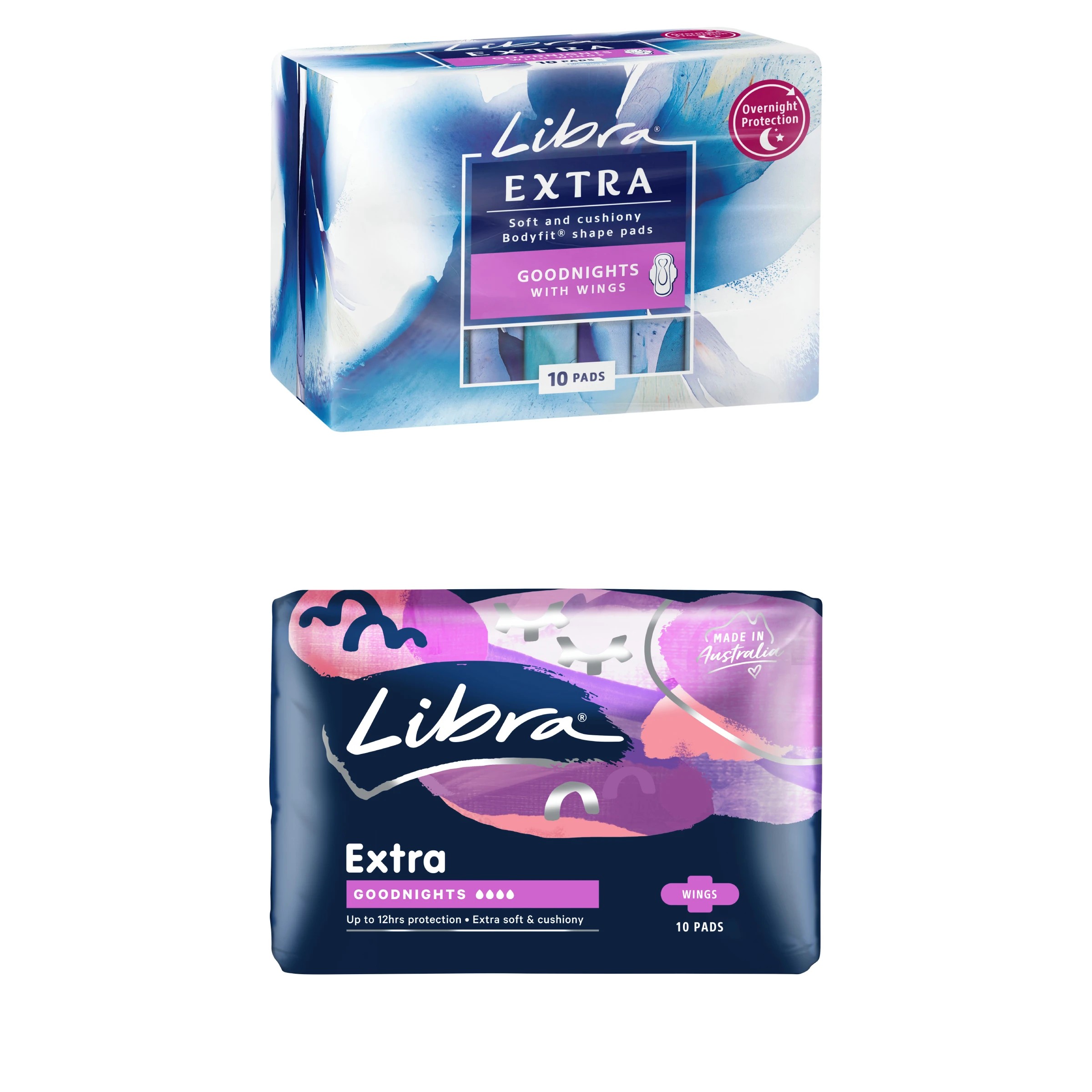 1 Libra 10 Pack Extra Goodnights Pads, 1 of 4