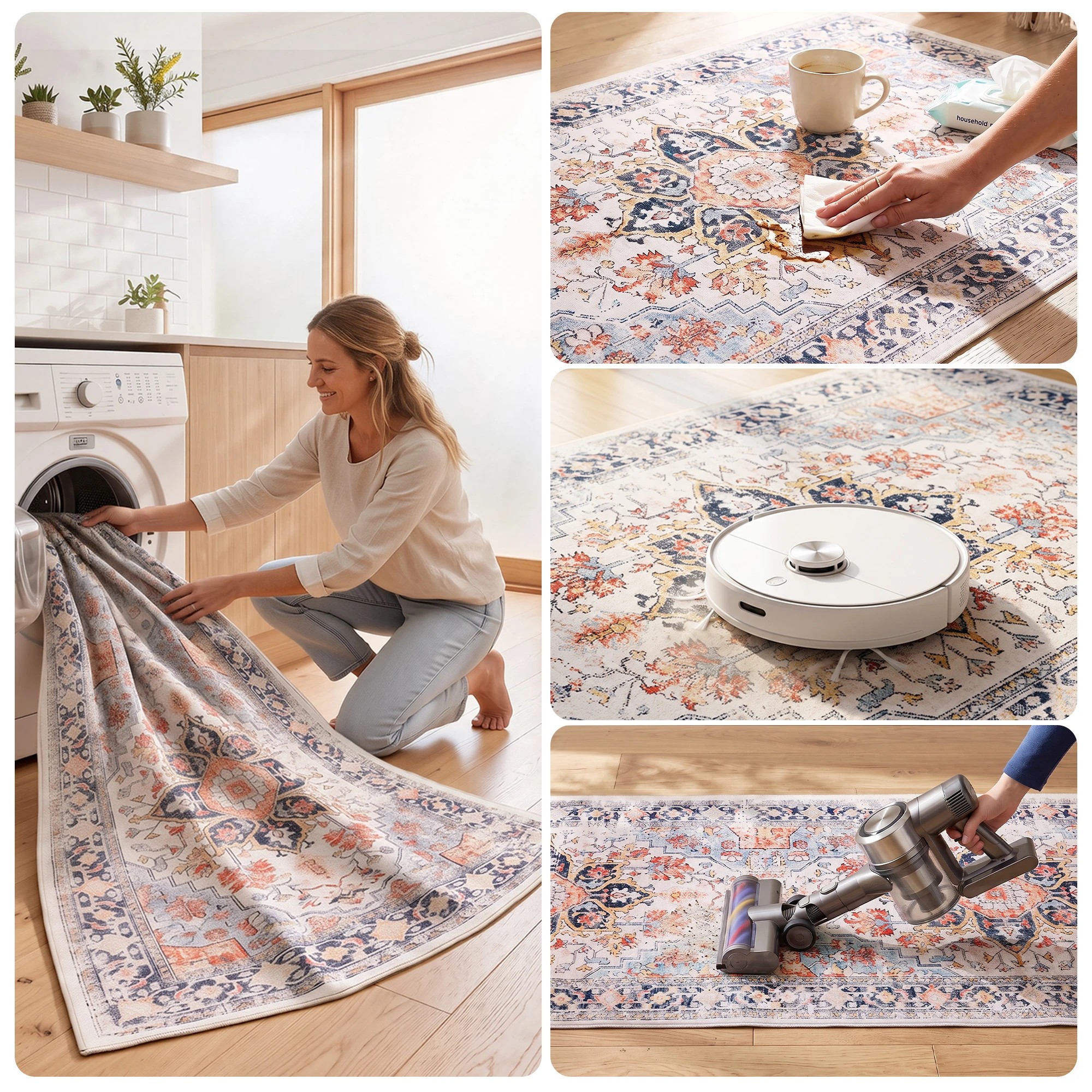 6 Artiss 60 x 120 cm Hallway Runner Rugs for Living Room 0.5cm Washable Non-Slip - Orange, 6 of 10