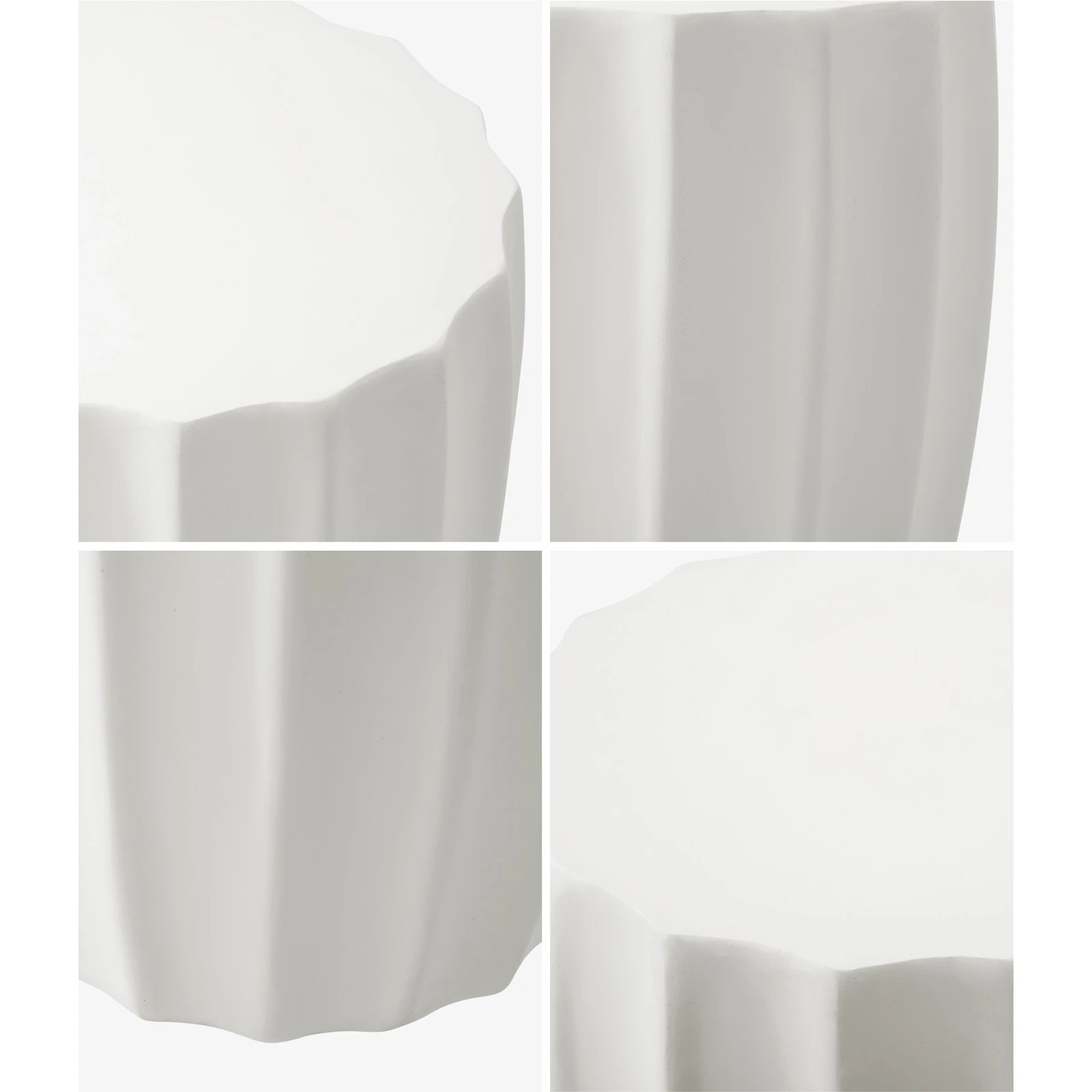 3 Oikiture Side Table End Stool Coffee Bedside Stand Stone Outdoor Indoor
 - White, 3 of 8