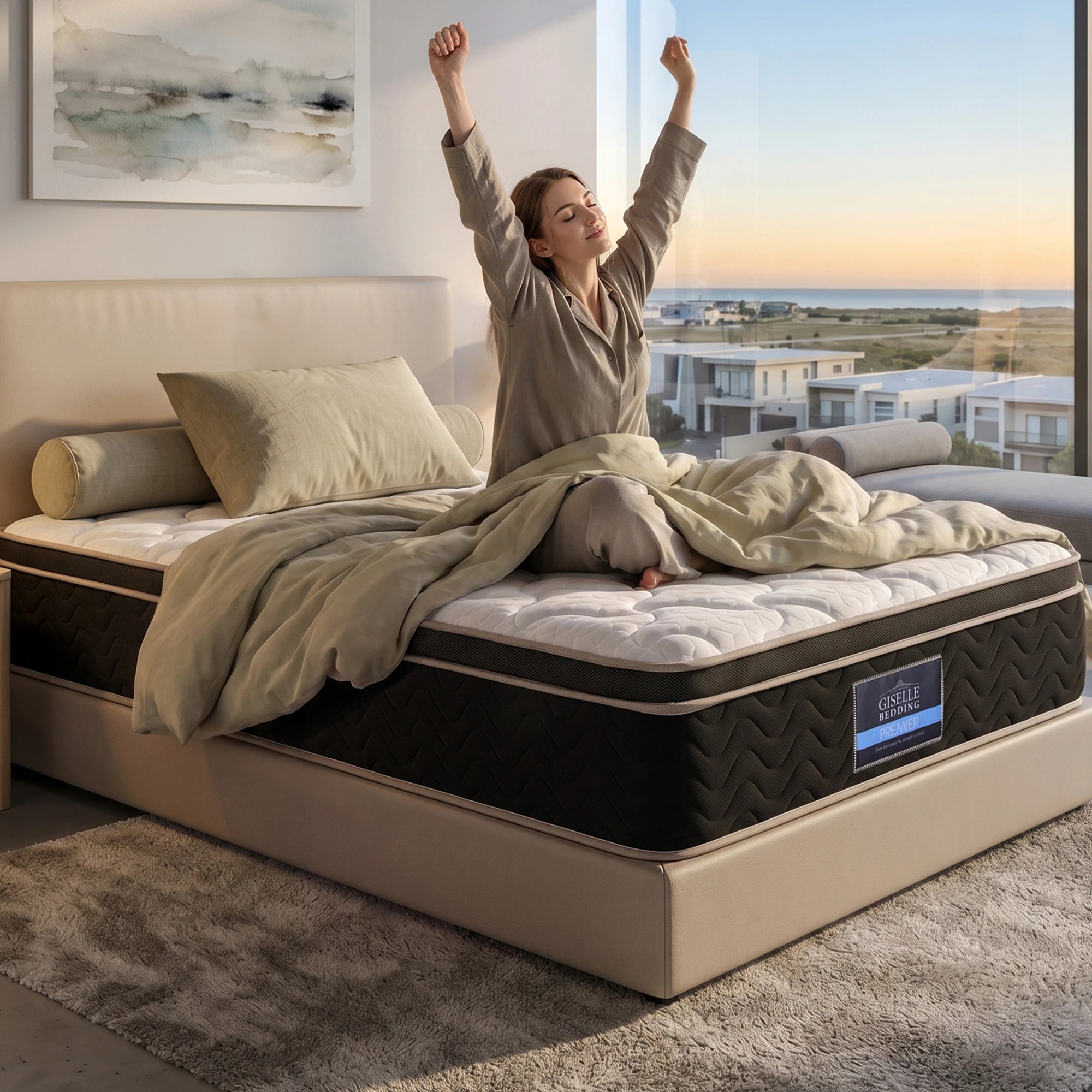 8 Giselle Bedding 35cm Mattress Firm with Copper Memory Foam and Edge Support - Single Bed - Multi, 8 of 9
