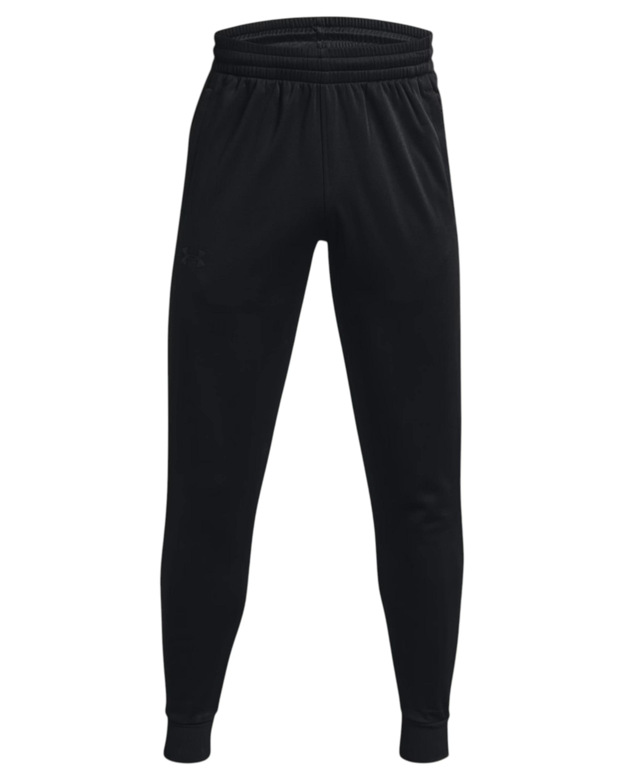 1 Under Armour Mens Essential Fleece Pants Black Joggers Athletic Trackies BLACK, 1 of 8