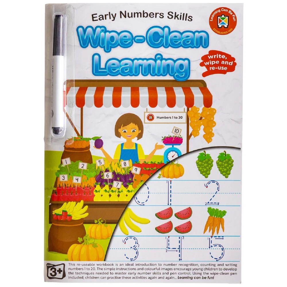 1 Learning Can Be Fun Wipe Clean Early Number Skills, 1 of 2