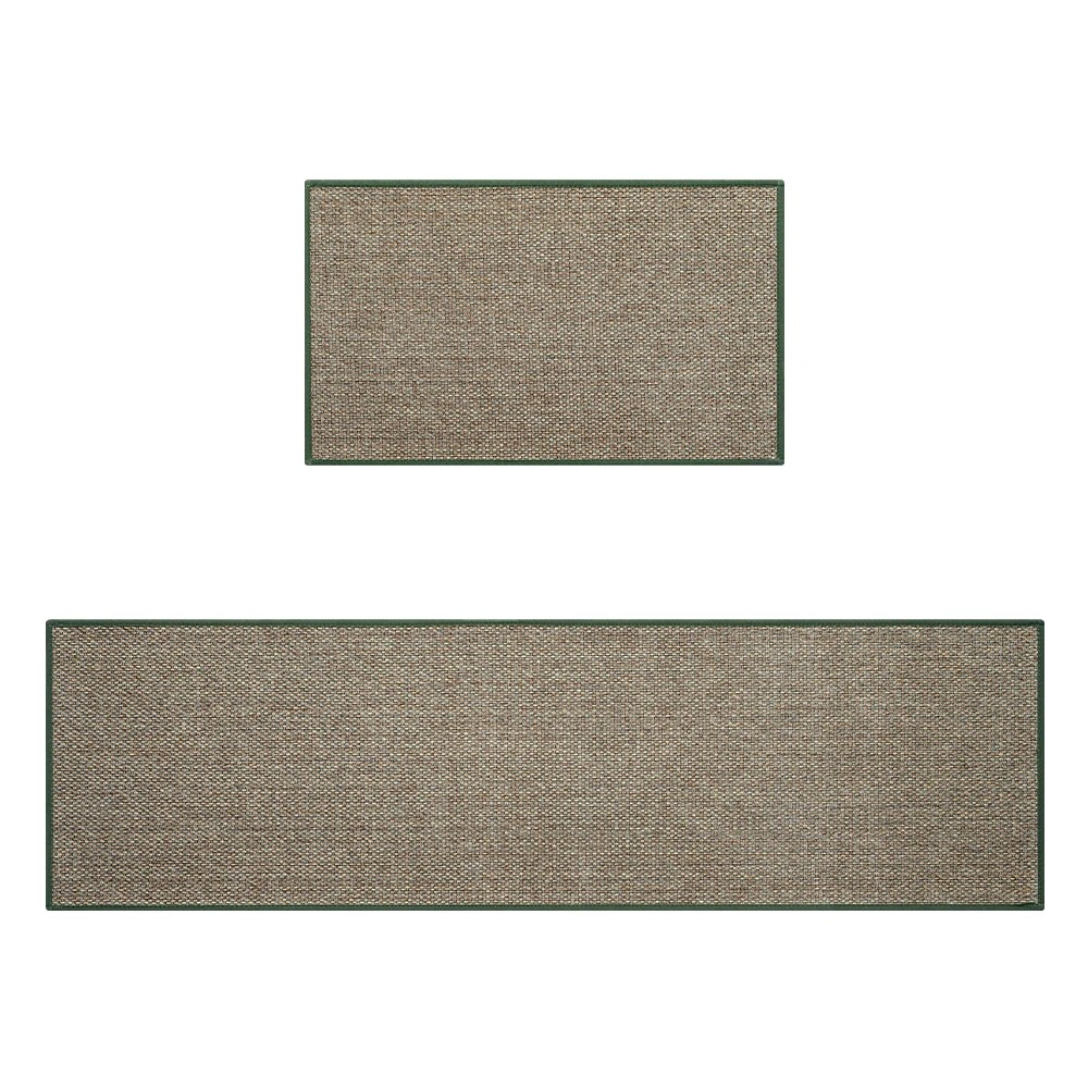 1 ZUNI 2PCS Kitchen Mats Non Slip Anti Fatigue Door Rugs Floor Mat - Green, 1 of 3