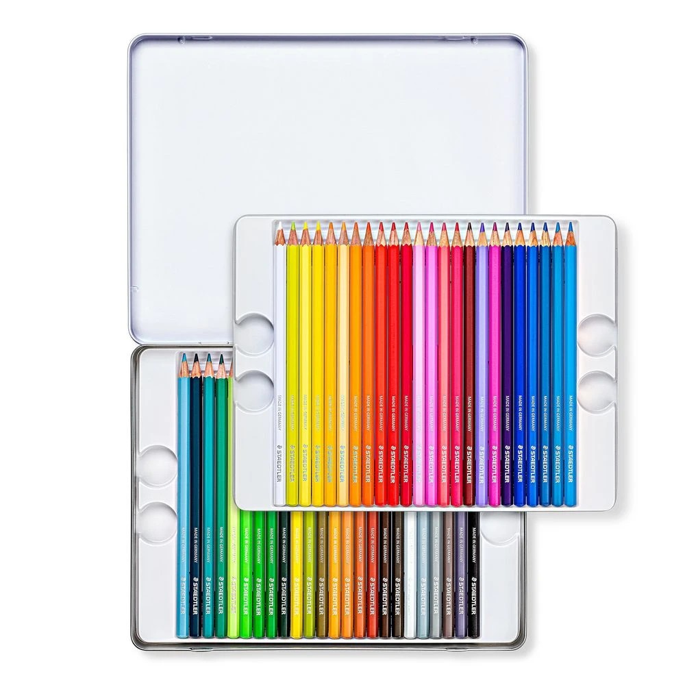 2 Staedtler Coloured Pencil Tin 48 Pack Assorted, 2 of 3