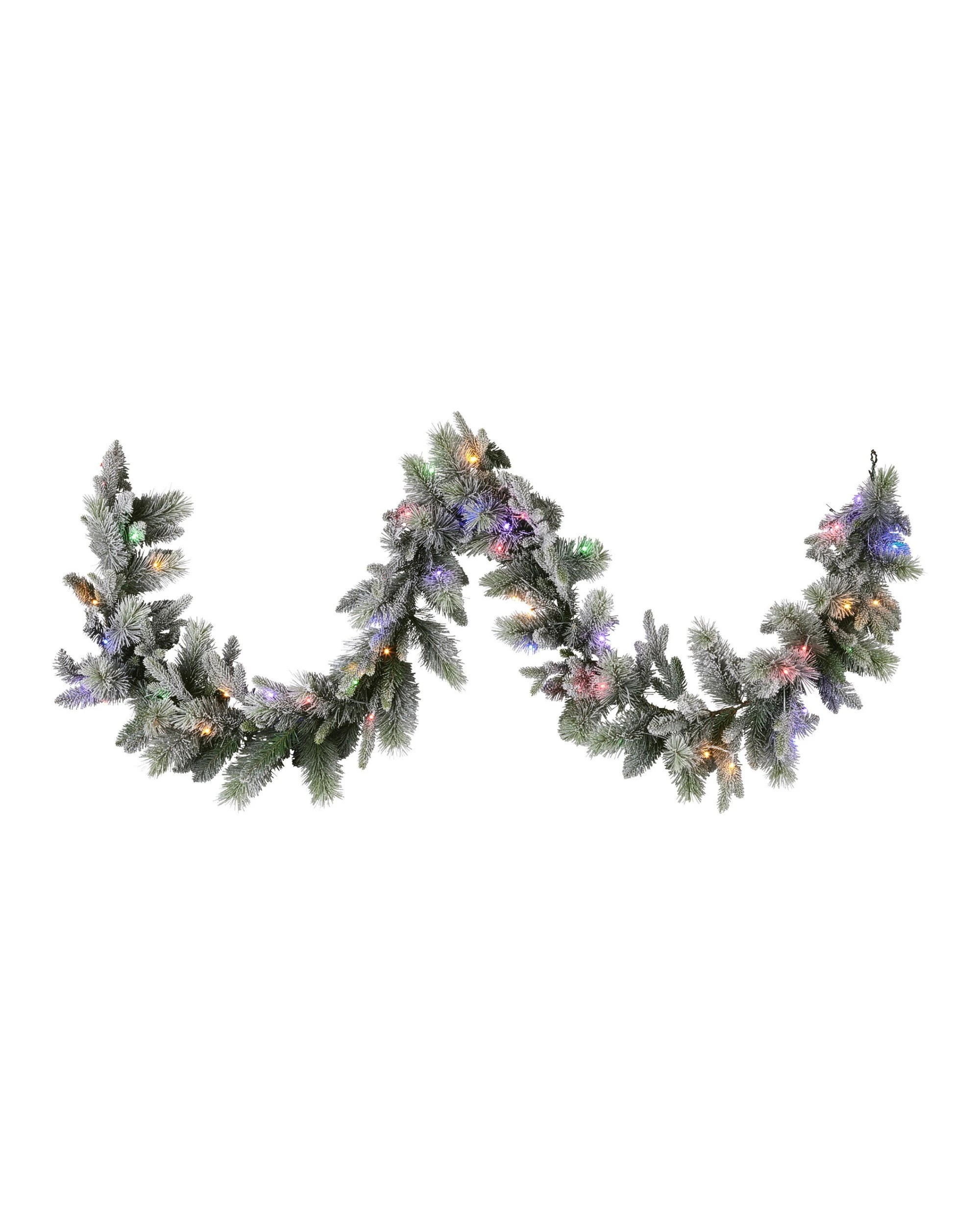 1 Christabelle 2.7m Christmas Garland Snowy With Led Lights Stamford Spruce Tree Decoration Ornament, 1 of 8