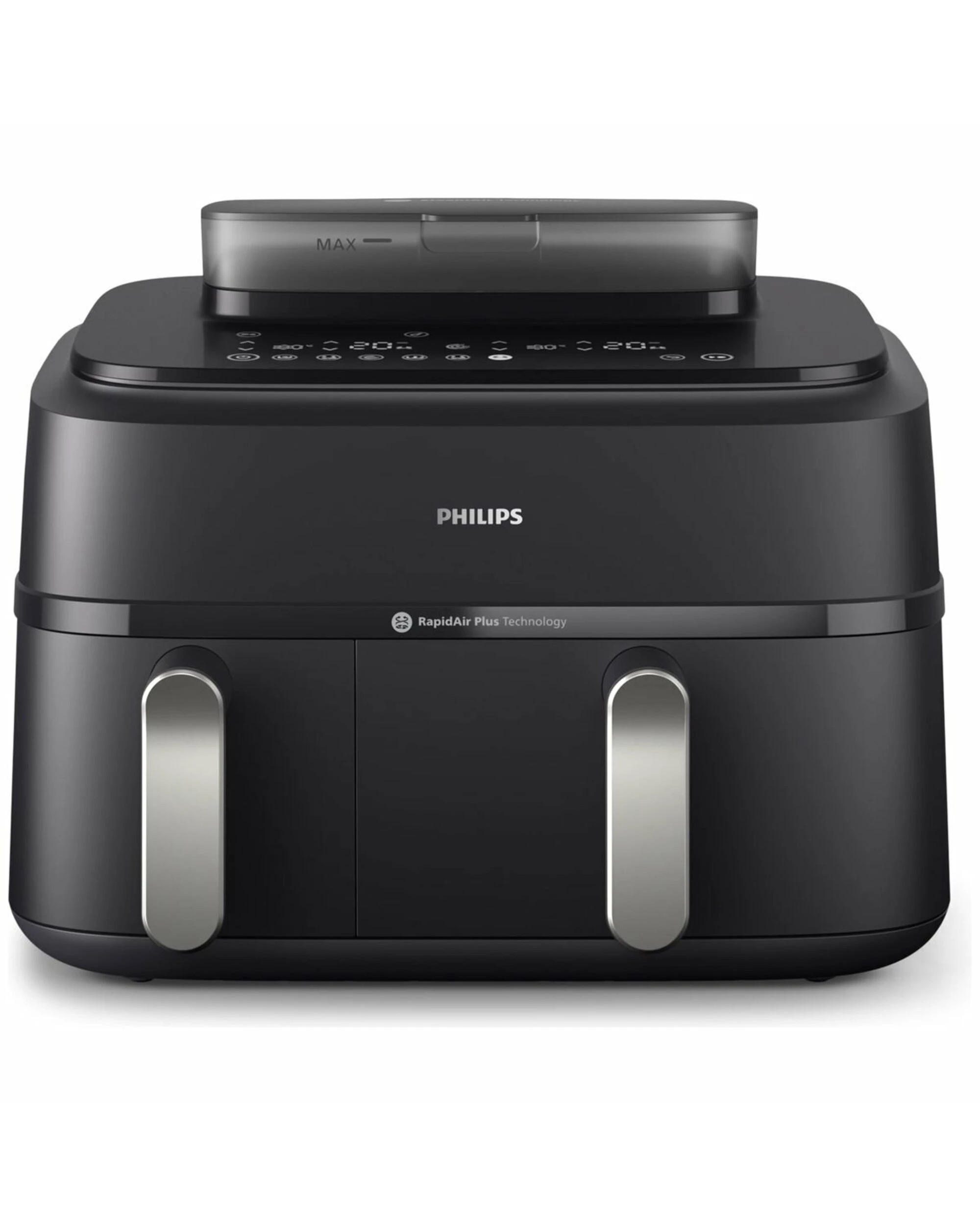 1 Philips 5000 Series 9L Dual Basket Airfryer XXL Steam Black, 1 of 5