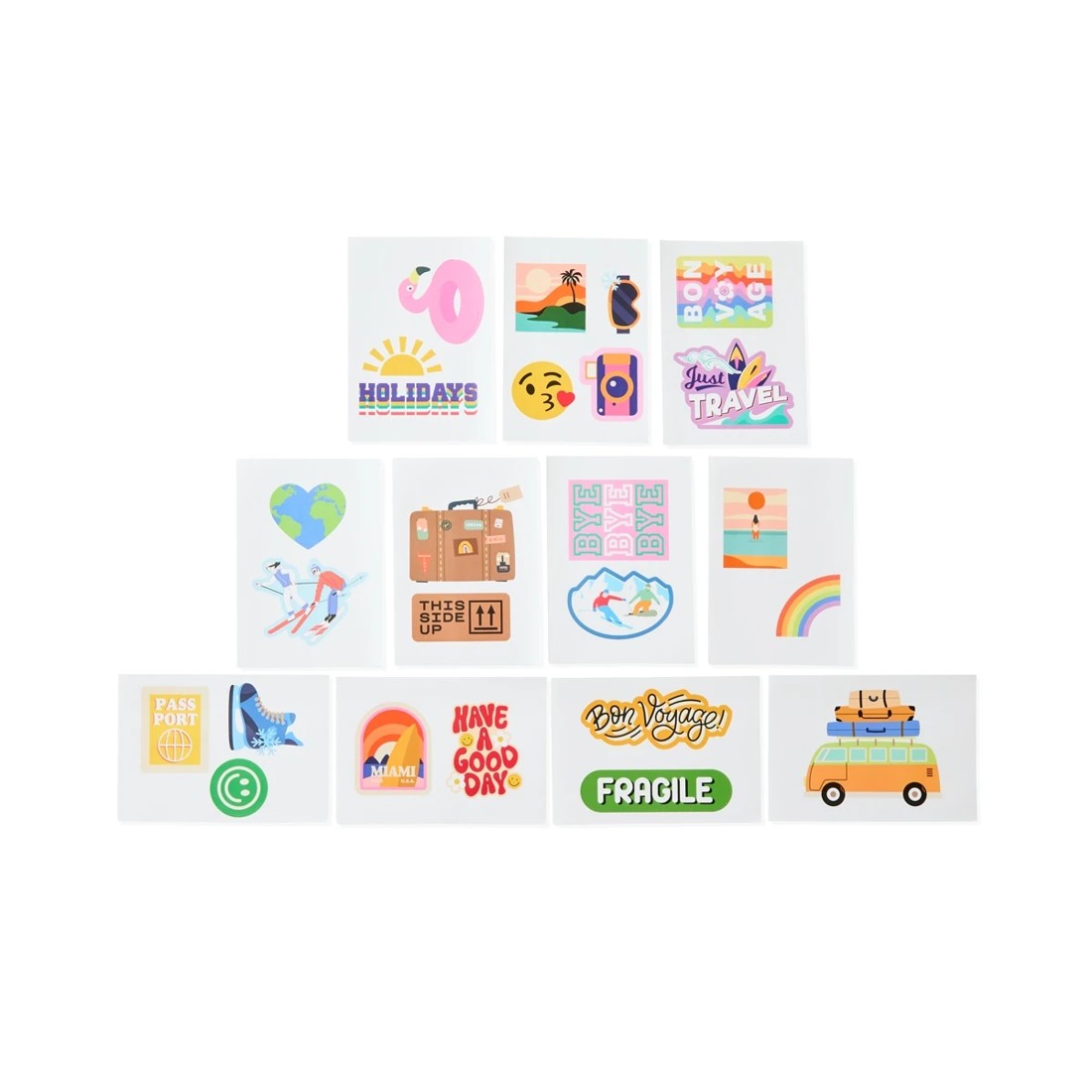 6 72cm Trunk Hard Case with Stickers - Silver Look, 6 of 10