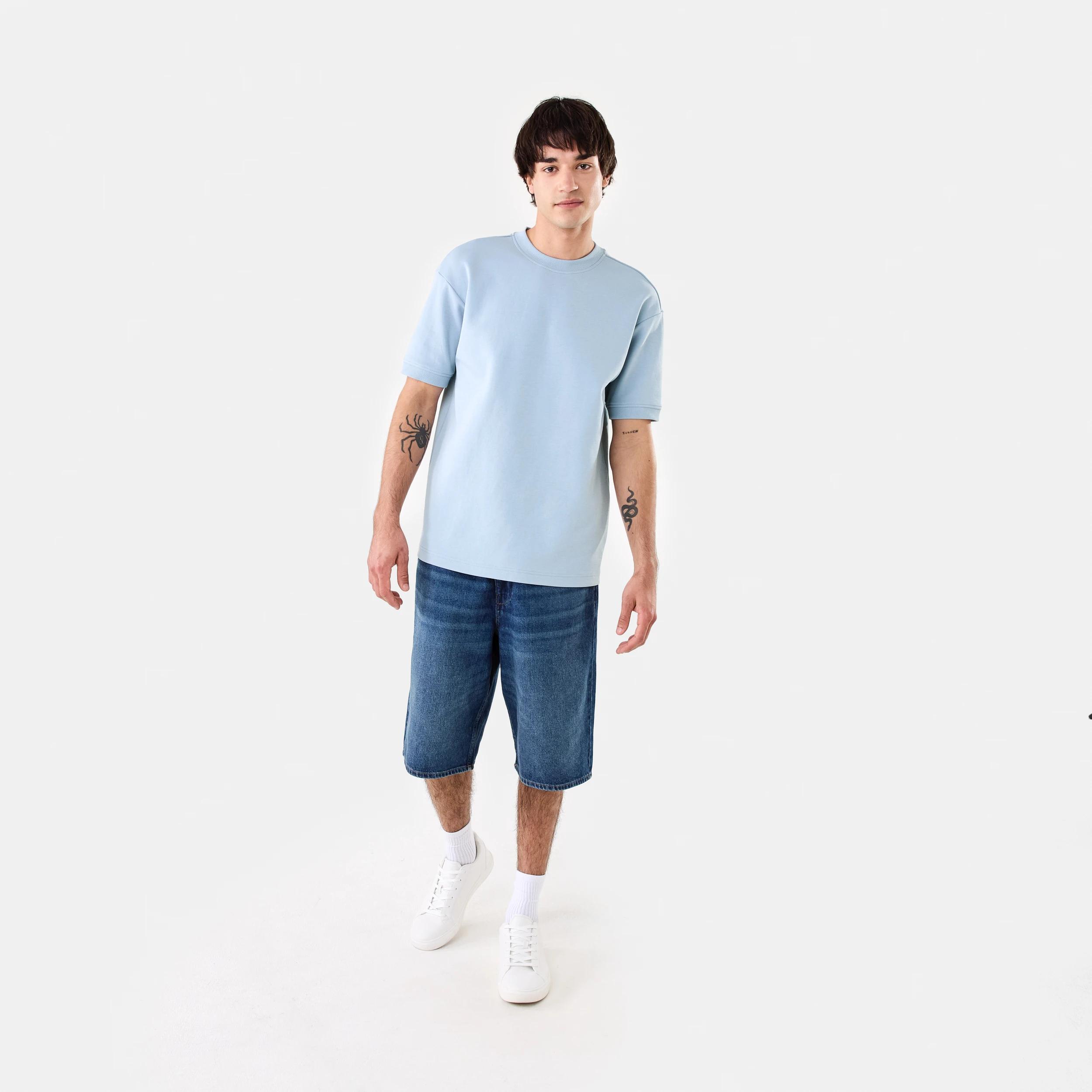 2 Oversized Interlock T-shirt Blu Fog, 2 of 7