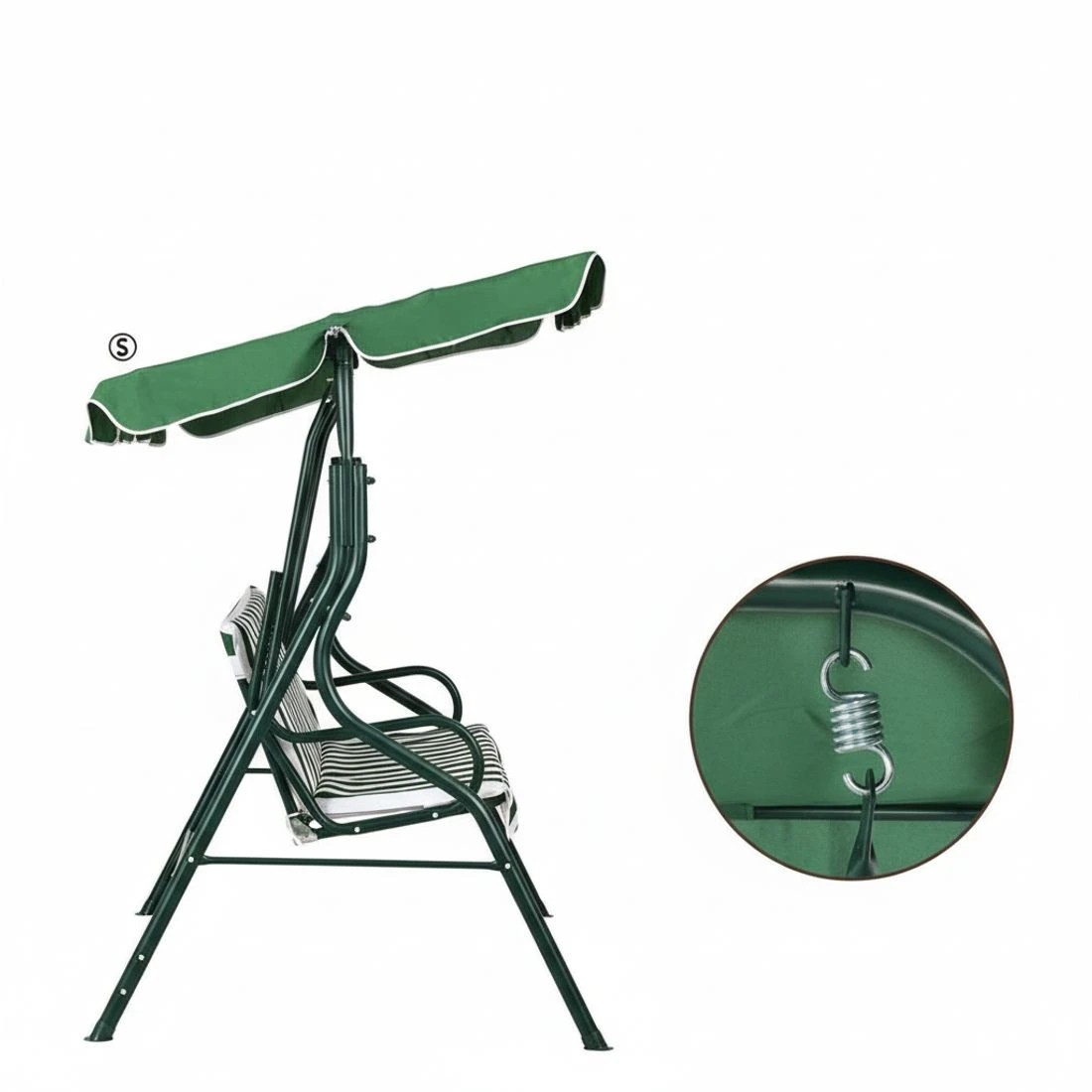 5 Gardeon Outdoor Swing Chair Garden Bench Furniture Canopy 3 Seater - Multi, 5 of 5