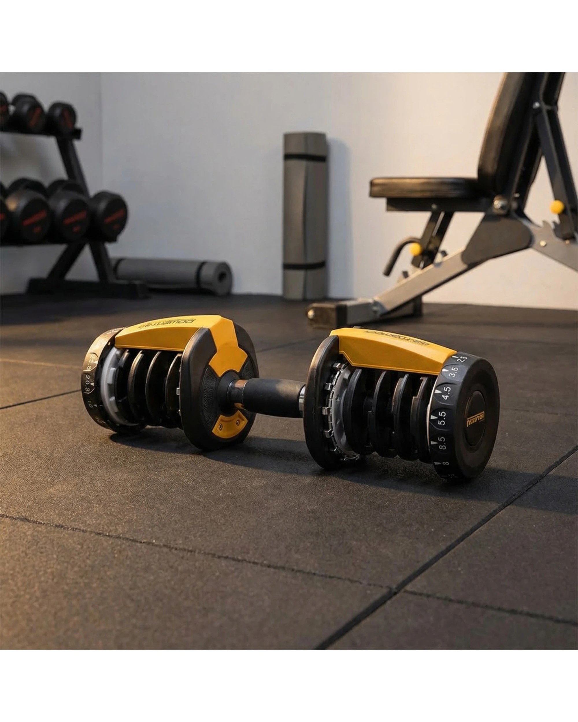 3 Powertrain Sports 1x Adjustable Home Gym Handle for 24kg Gold Dumbbell only - Silver, 3 of 3