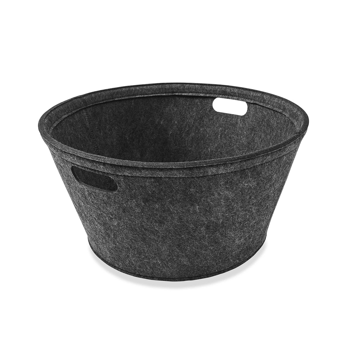 3 Round Felt Basket - Charcoal, 3 of 5