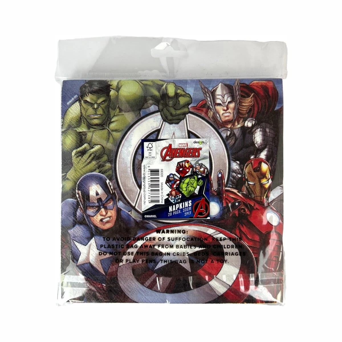 3 20 Pack Marvel Avengers Napkins, 3 of 3