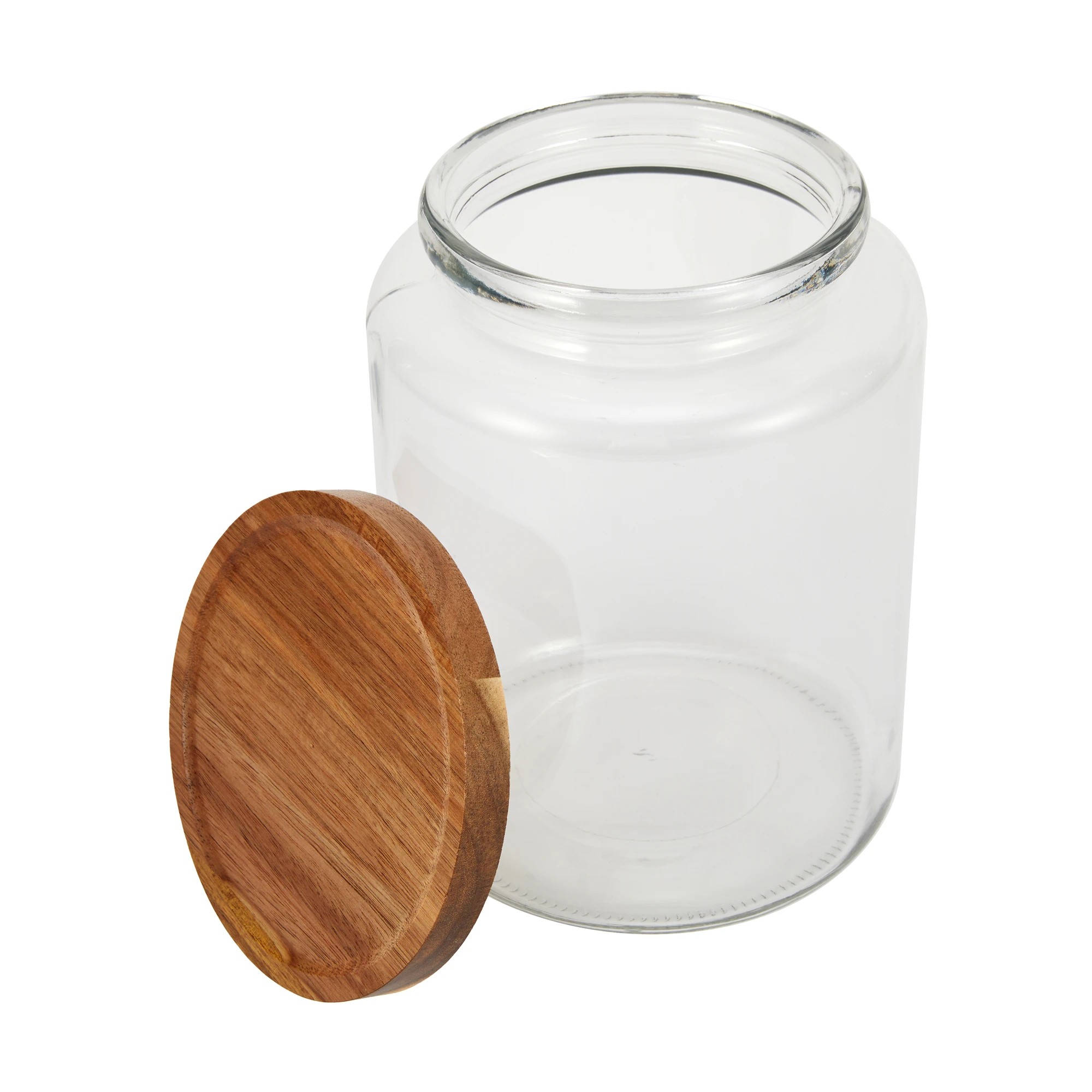 2 4L Glass Jar with Wood Lid, 2 of 3