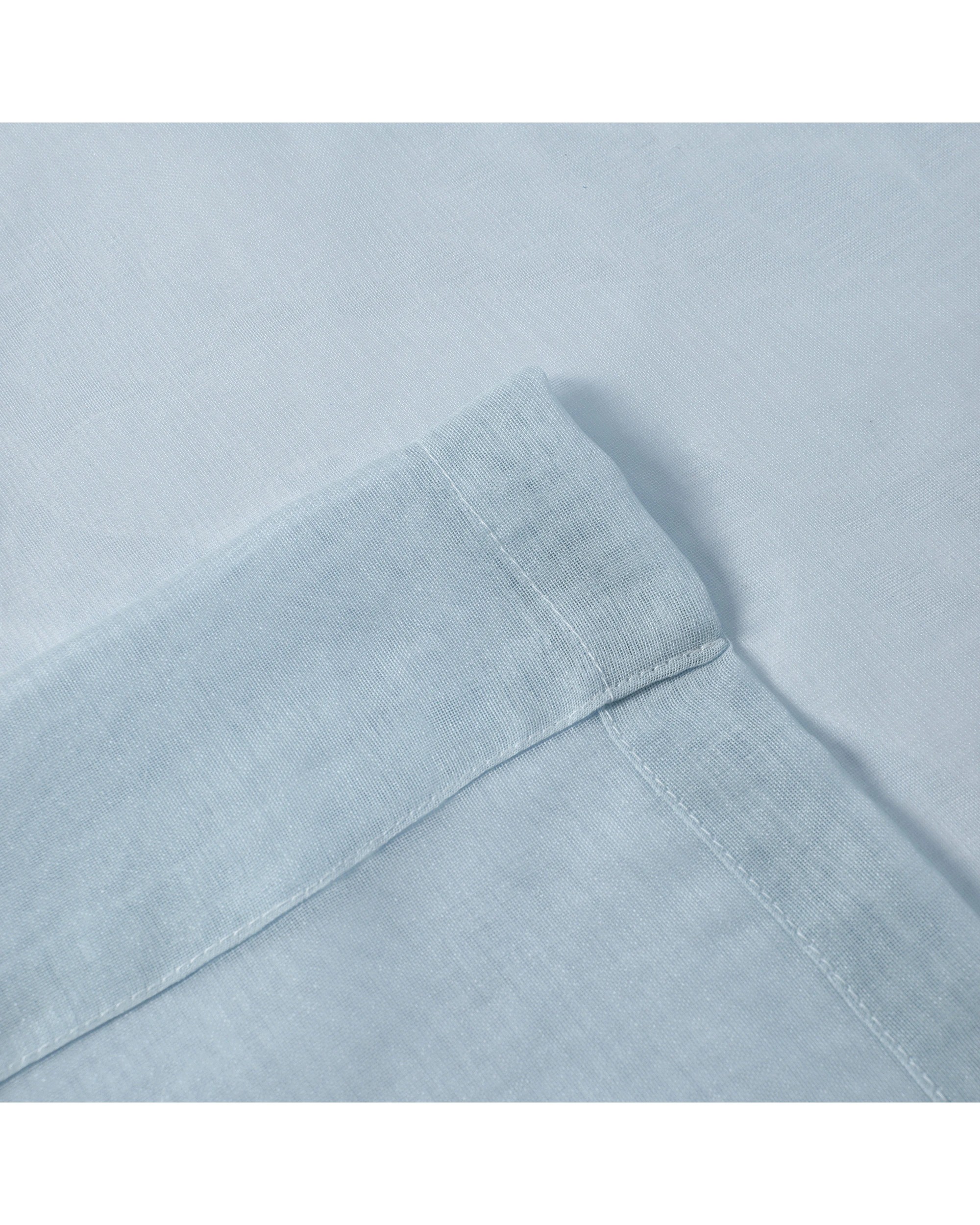 3 Cadence & Co. Kirra Sheer S-Fold Curtain 385x280cm - Fits 220cm Track - Sky, 3 of 4