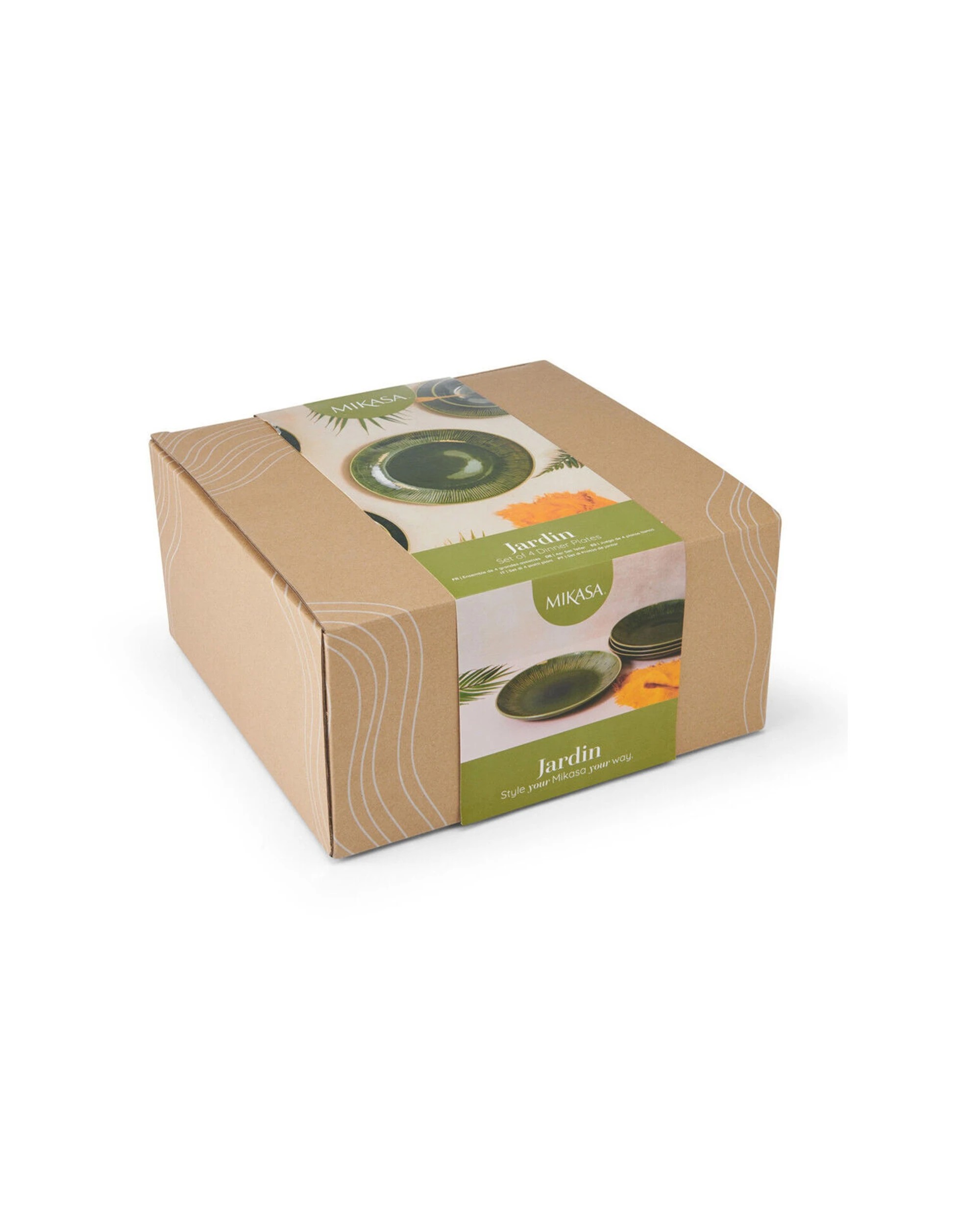 7 Mikasa 4pc Stoneware Dinner Plate Set 27cm - Green, 7 of 7