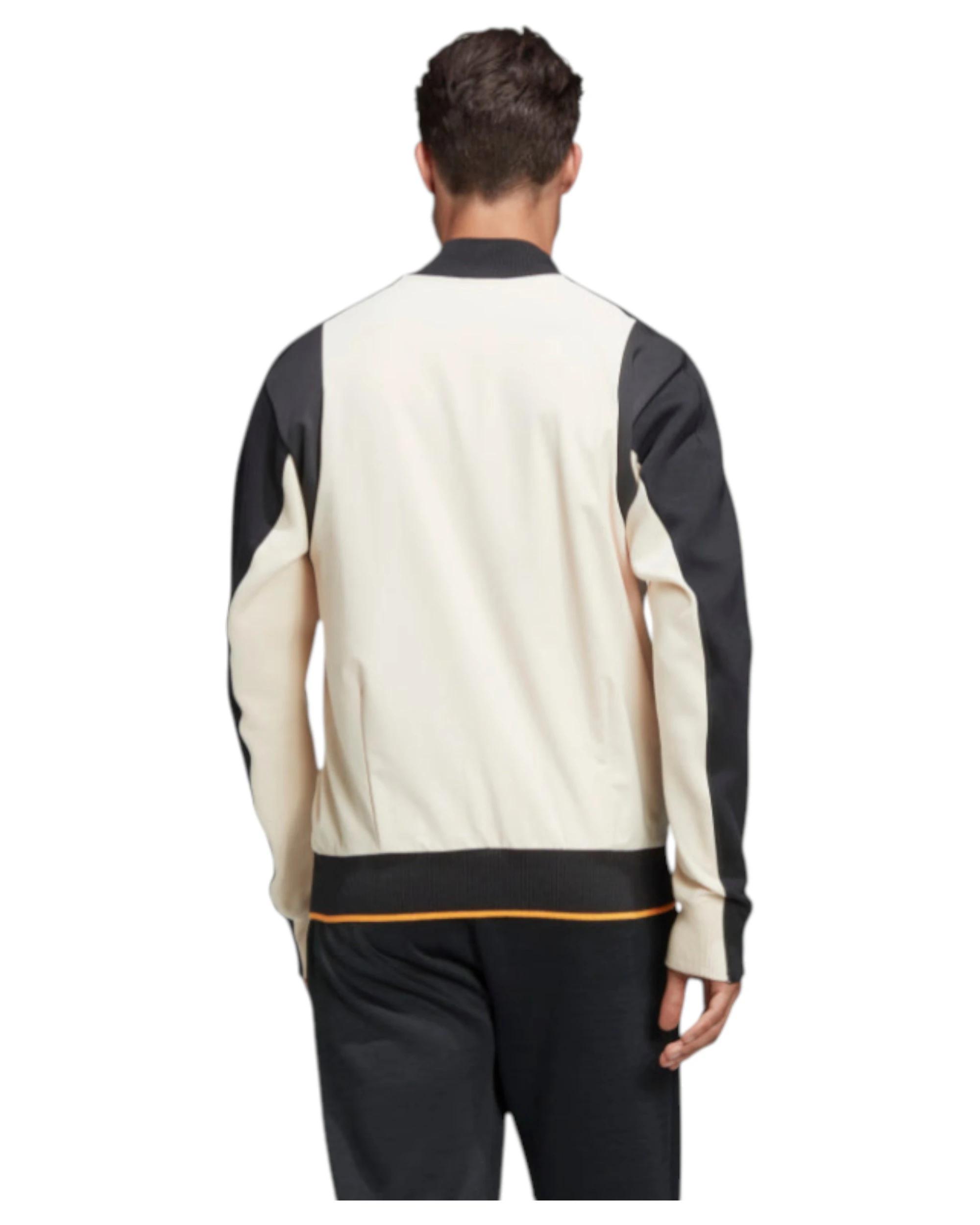 7 Adidas Mens Linen/Black Vrct Varsity Collegiate Zipup Jacket LINEN/BLACK, 7 of 7