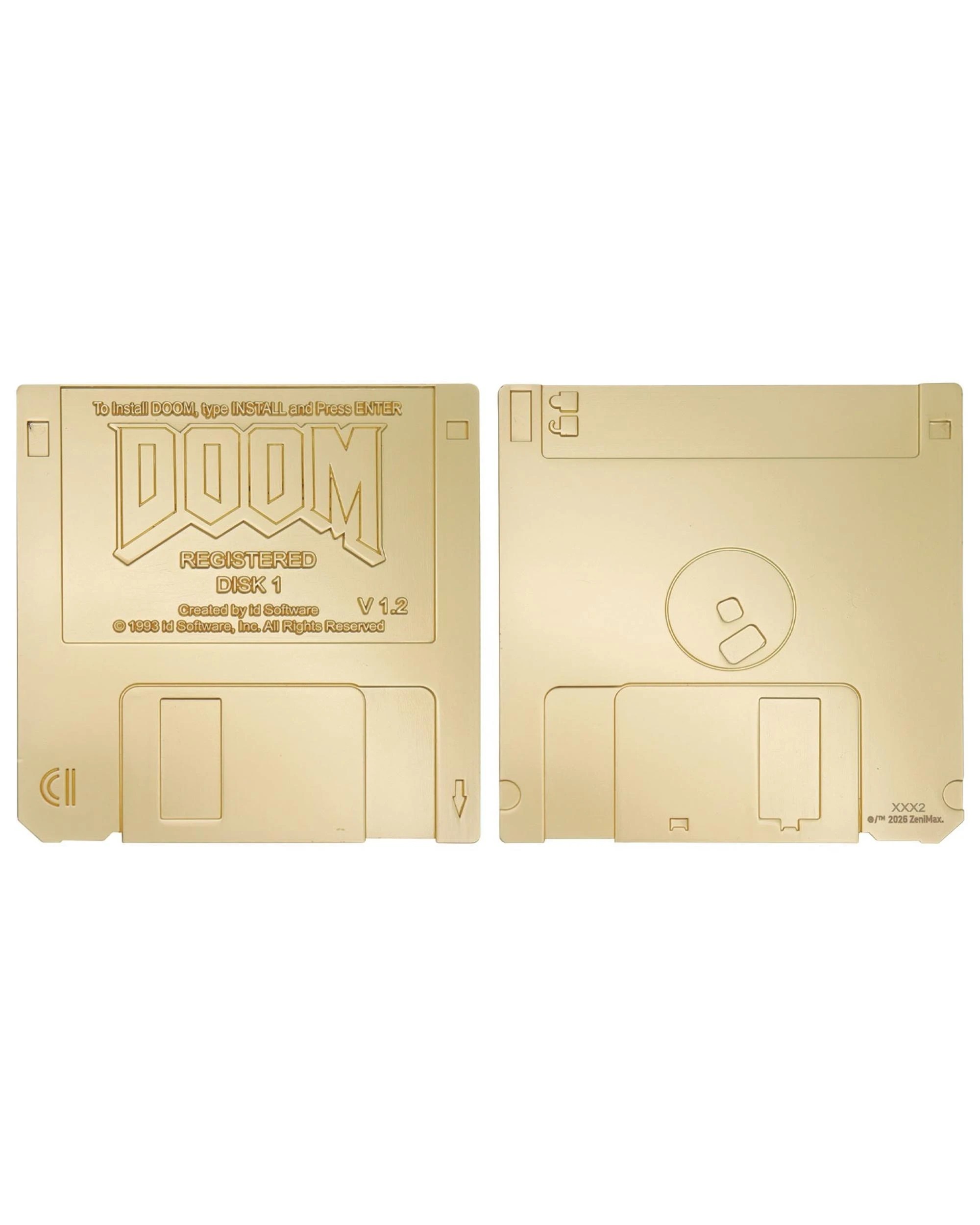 5 Fanattik DOOM Floppy Disk Limited Edition Imitation Gold Plated Replica, 5 of 9