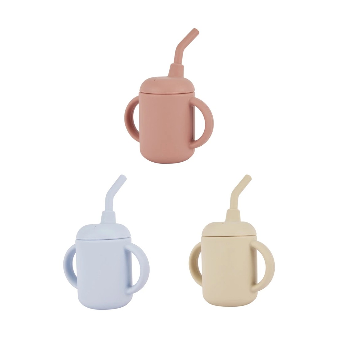 1 Silicone Sippy Cup with Straw - Assorted, 1 of 7