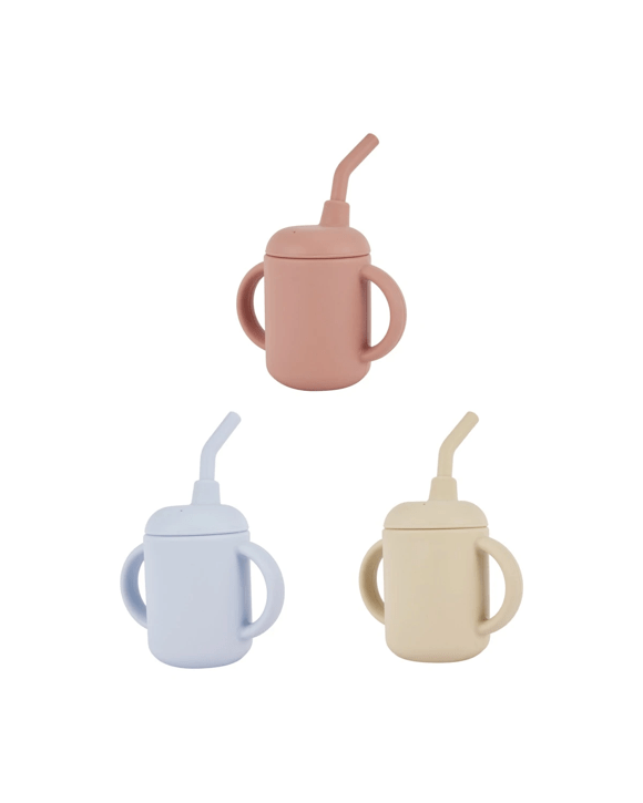Silicone Sippy Cup with Straw - Assorted