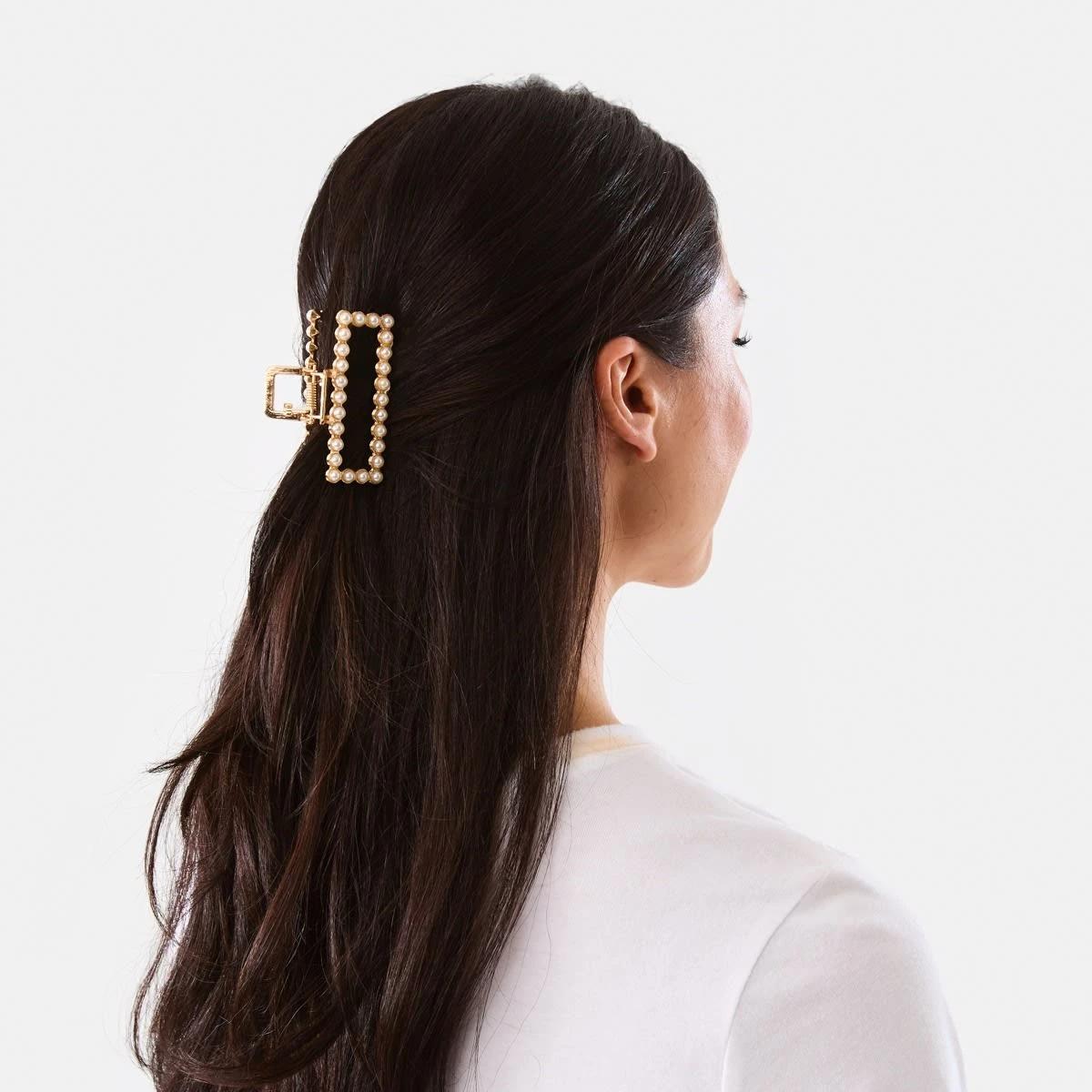 3 2 Pack Gold Tone Metal Hair Clips Gold, 3 of 4
