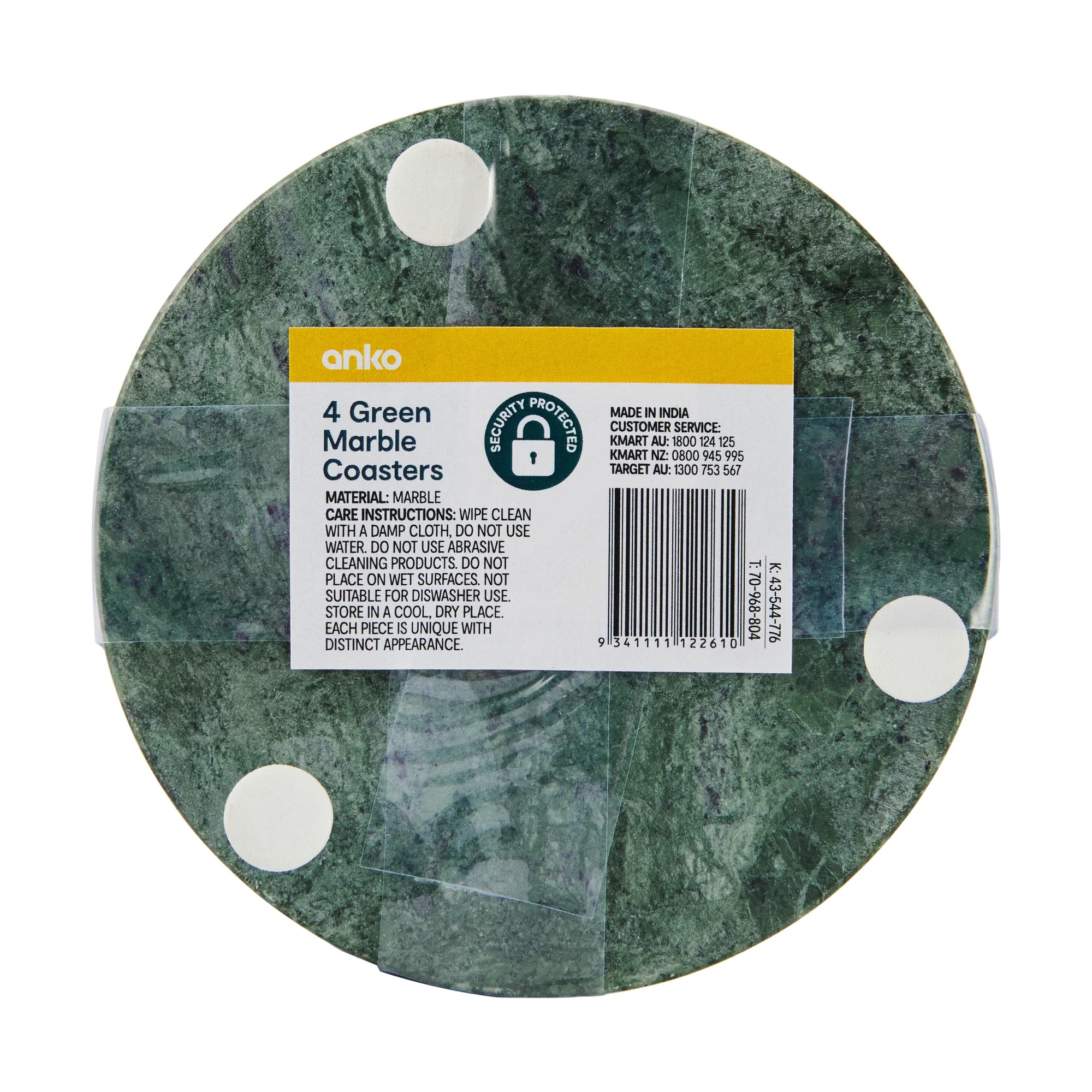 4 4 Green Marble Coasters, 4 of 4