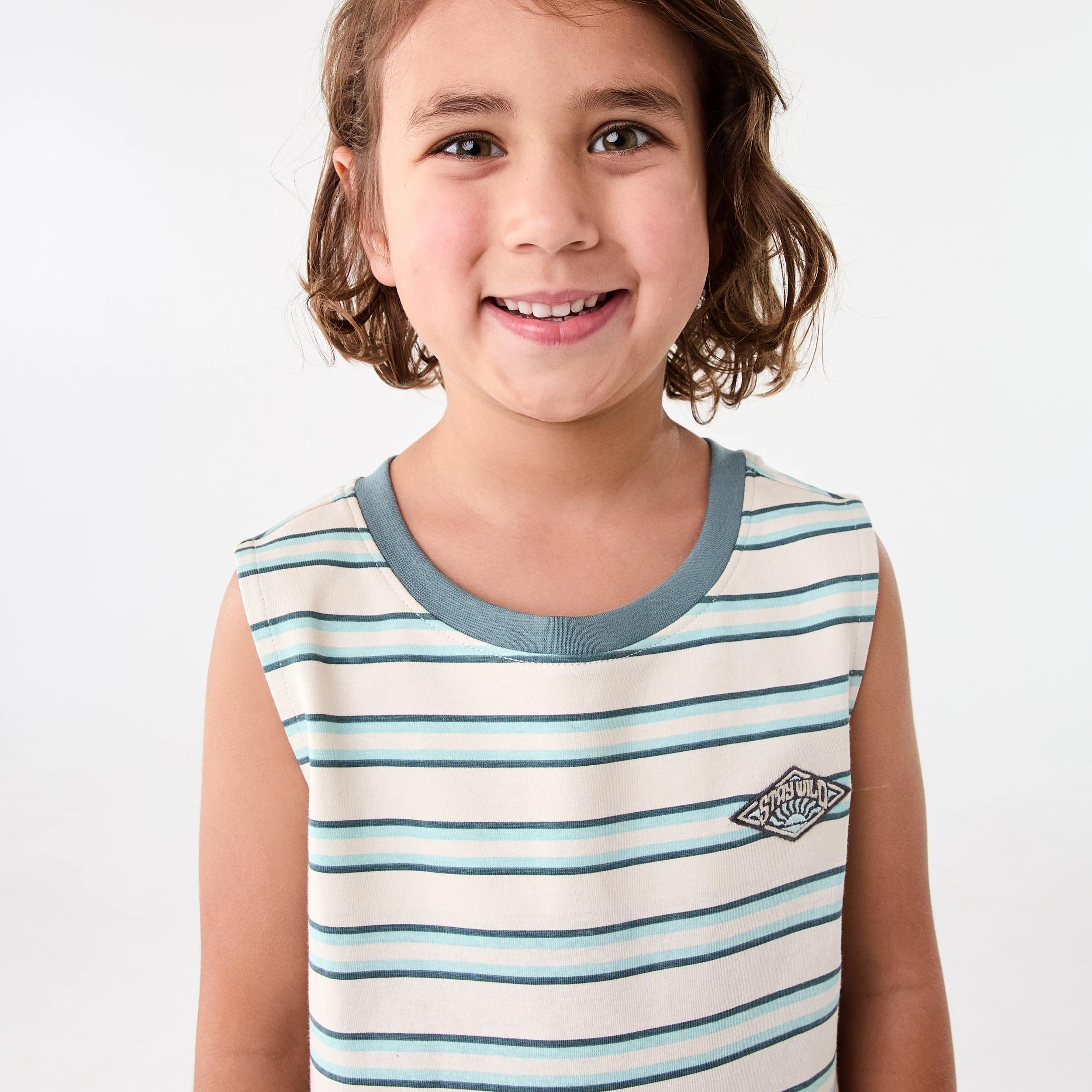 3 Oversized Print Tank Bge Stripe, 3 of 7