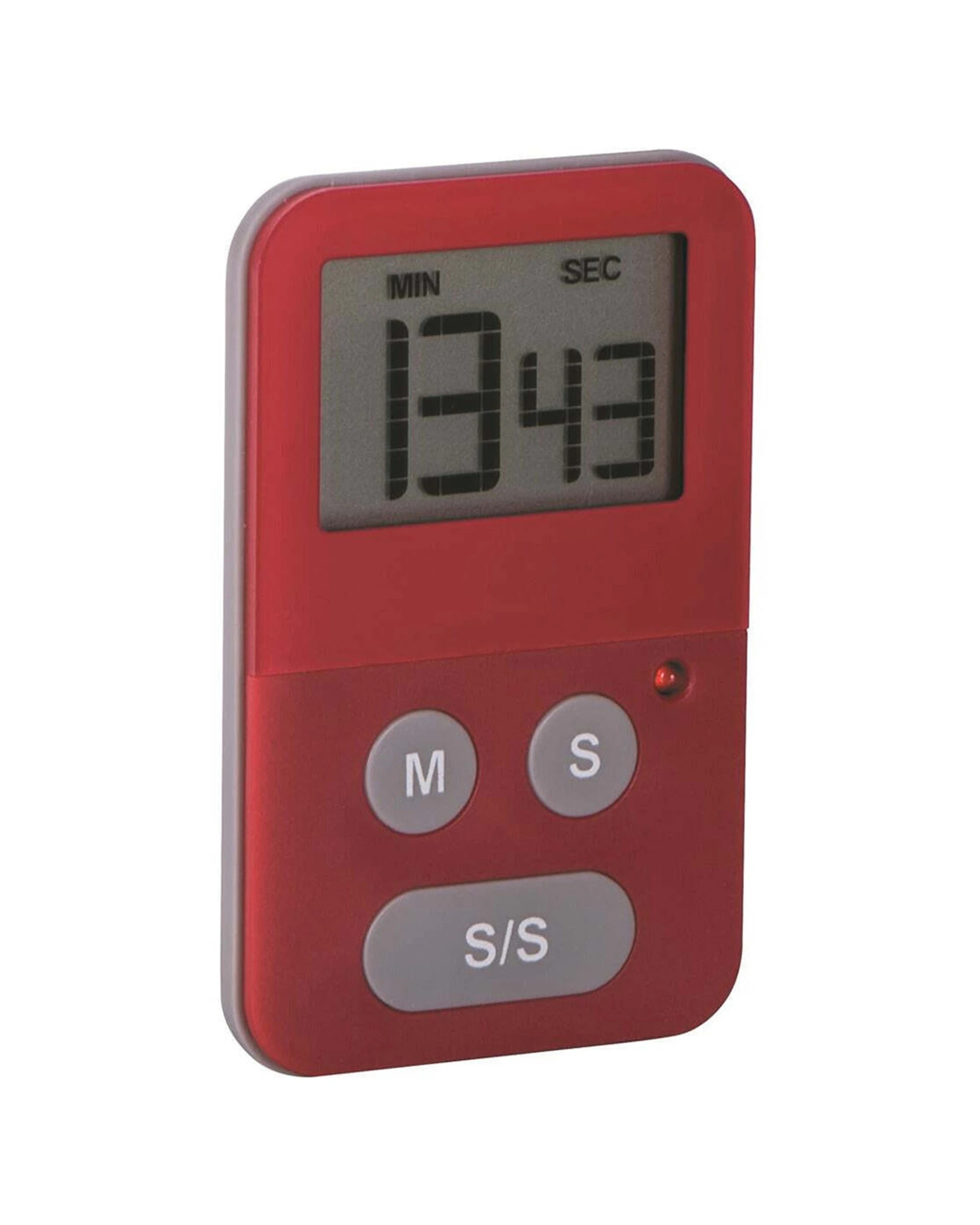 1 Avanti Digital Slim Kitchen Timer With Alarm Light And Large Display Accurate - Red, 1 of 3
