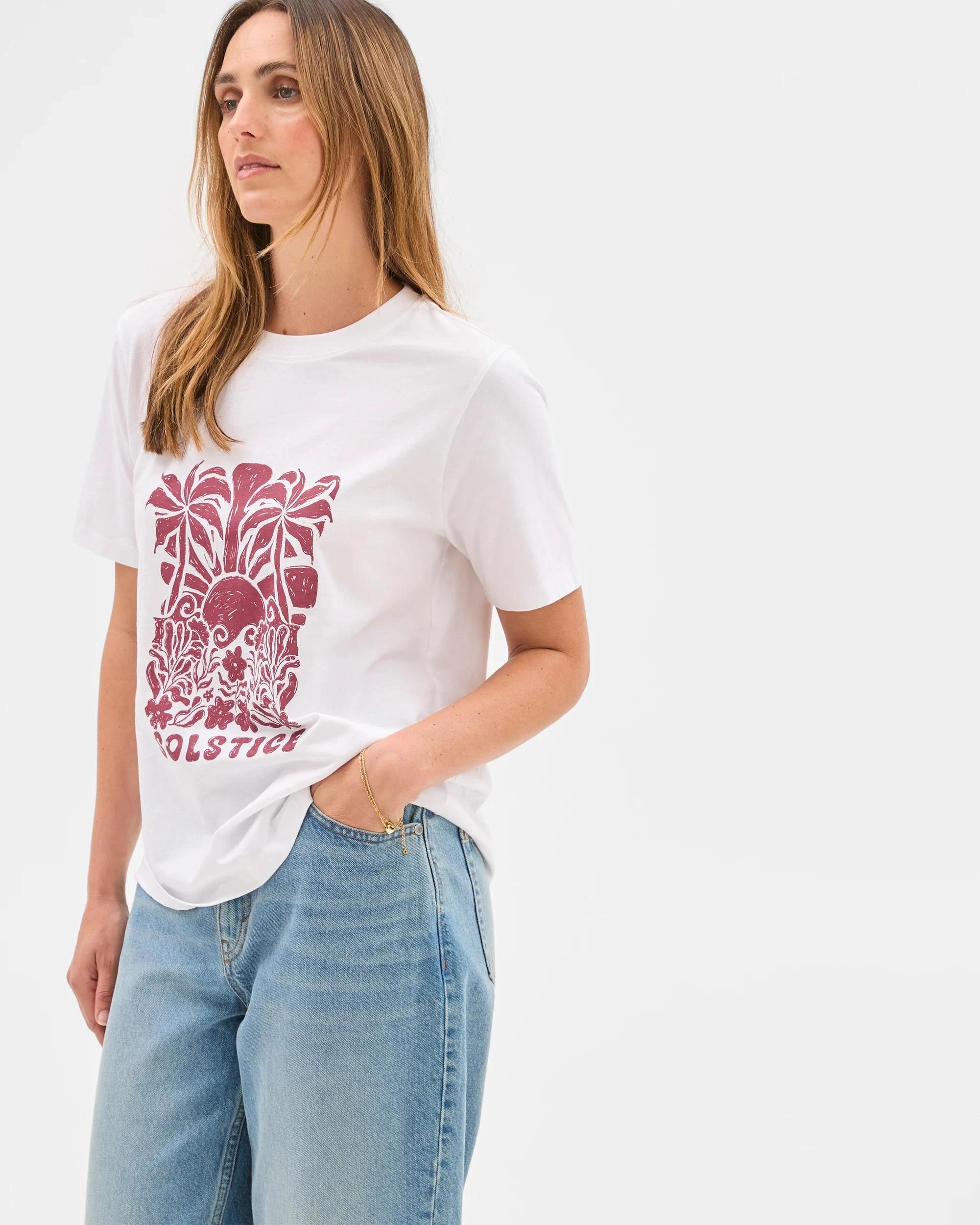 3 Target Australian Cotton Print T-Shirt MULBERRY SOLSTICE, 3 of 6