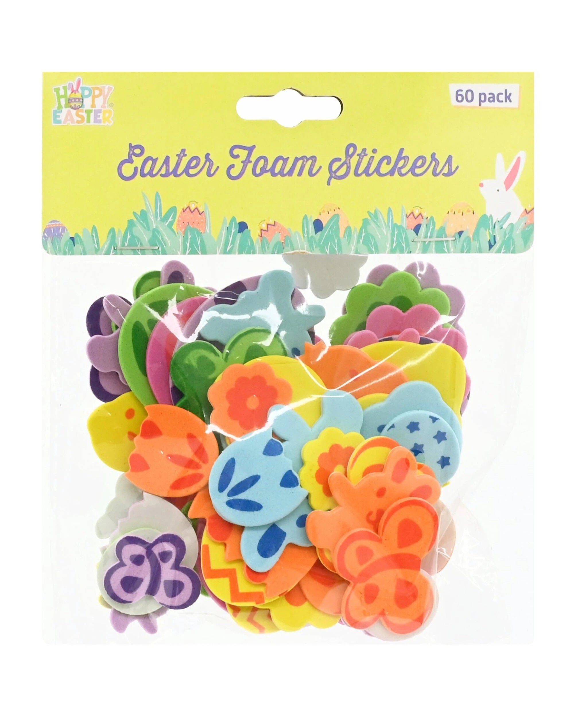 3 Uncle Bills Easter Foam Stickers Pack of 60 - Multi, 3 of 3