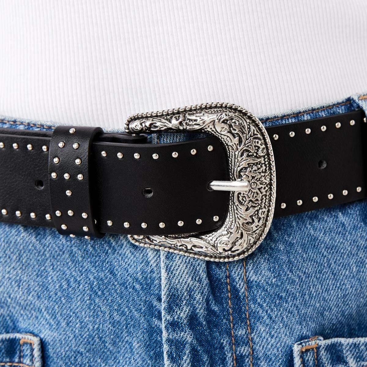 4 Western Stud Belt BLACK, 4 of 4