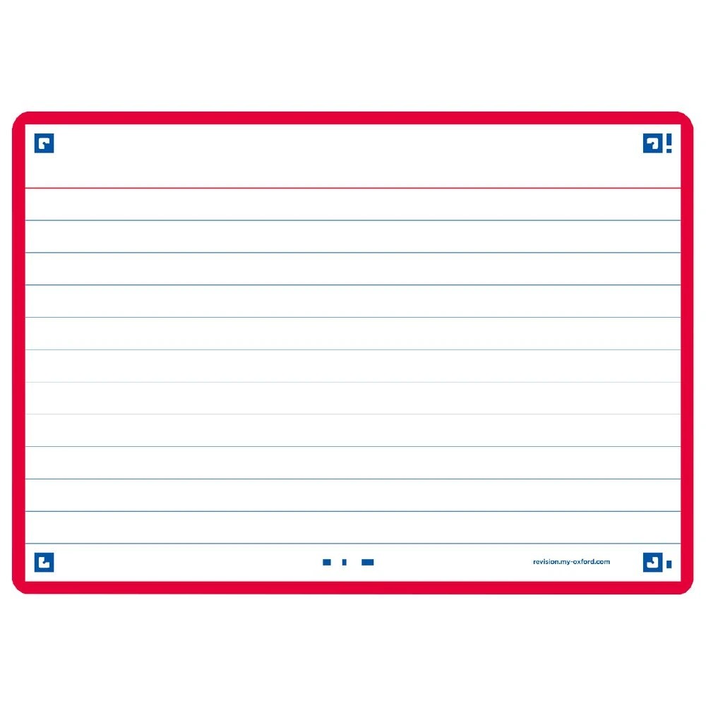 3 Oxford Flash 2.0 Index Cards Ruled 105 x 148mm Red 80 Pack, 3 of 3