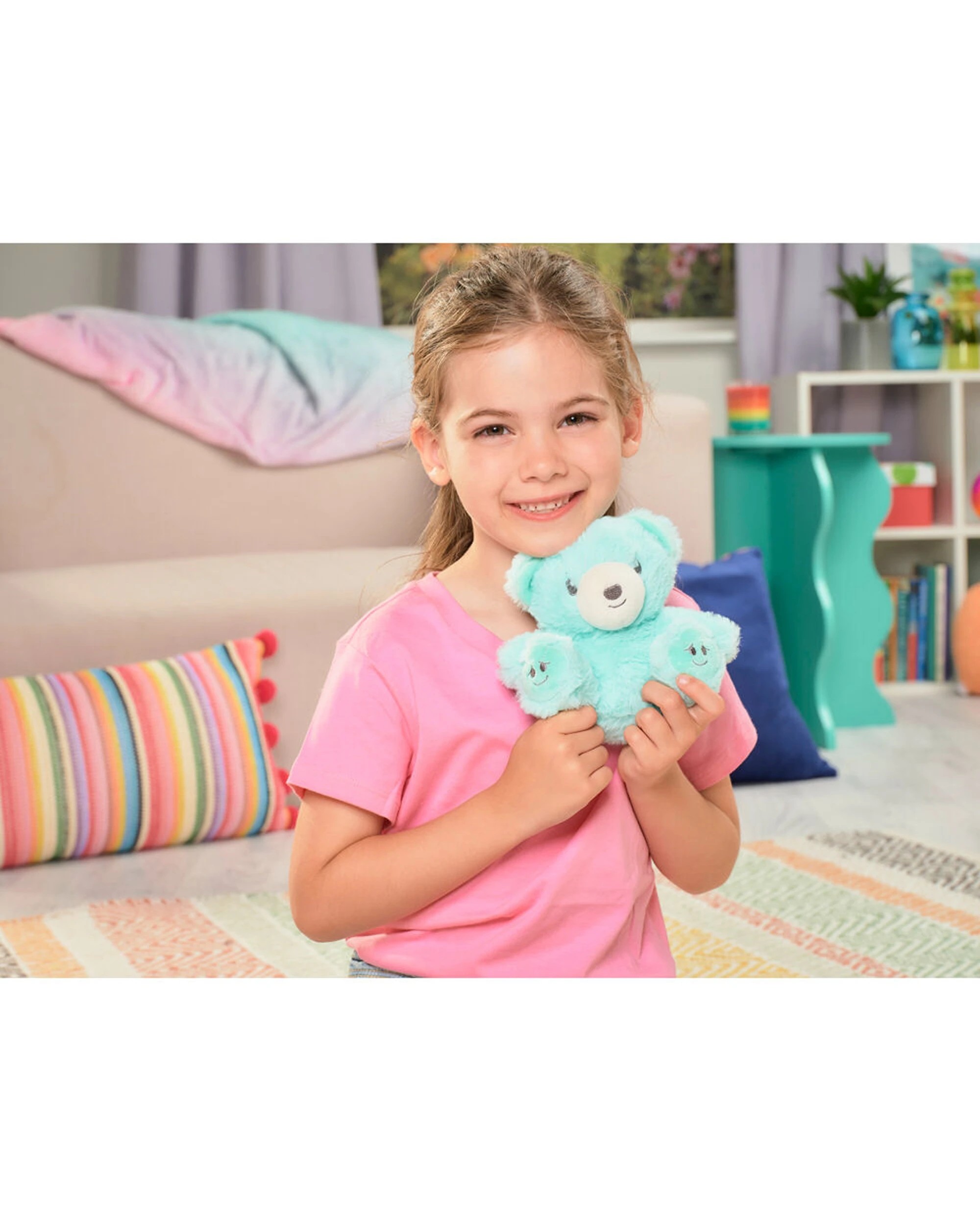 2 Mood Bears Calm Bear Mini Moods Soft Comforting Plush Toy 12x16cm - Green, 2 of 4
