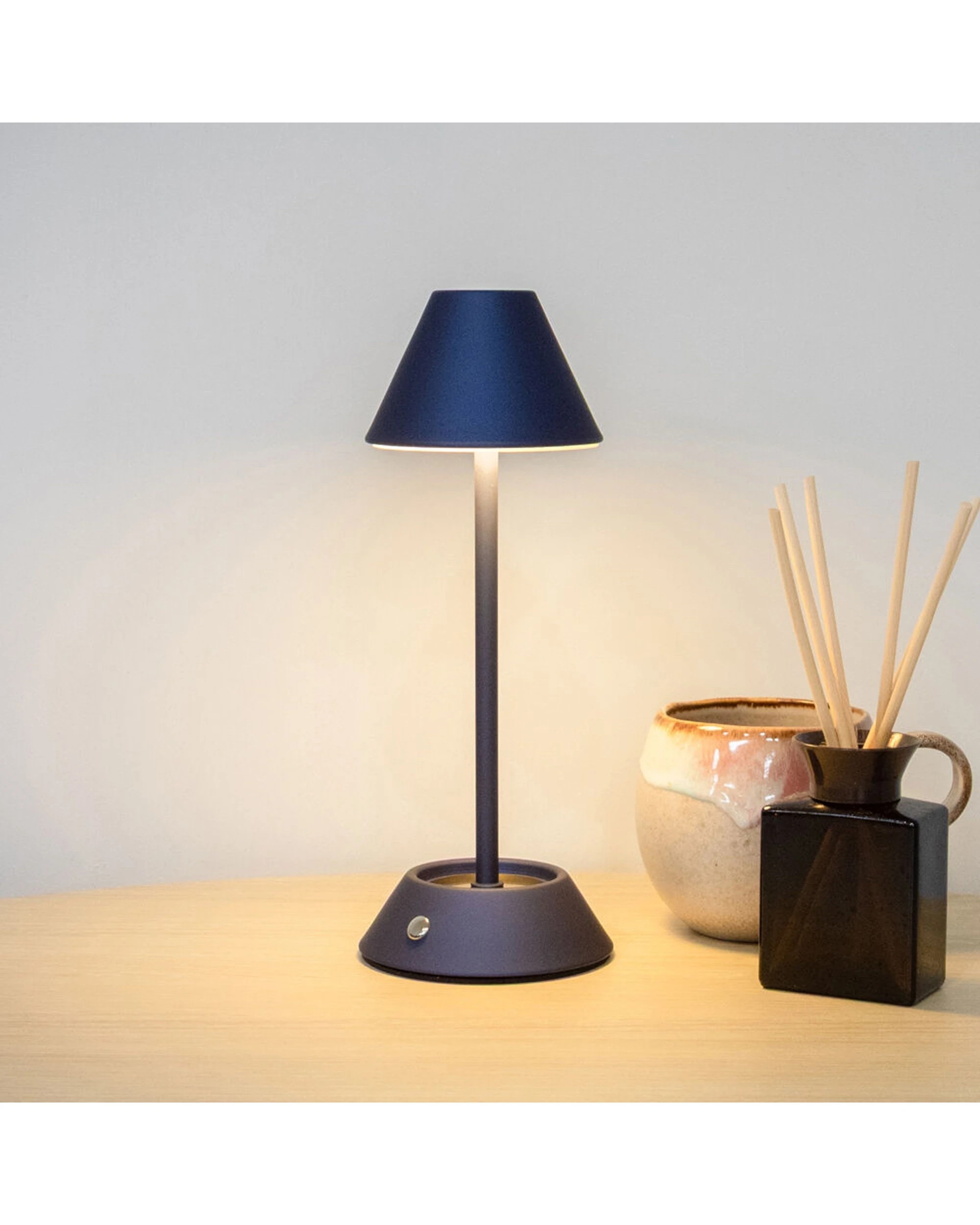 6 Boyle Rechargeable LED Table Lamp Cone Shade Adjustable Lighting Matte - Blue, 6 of 8