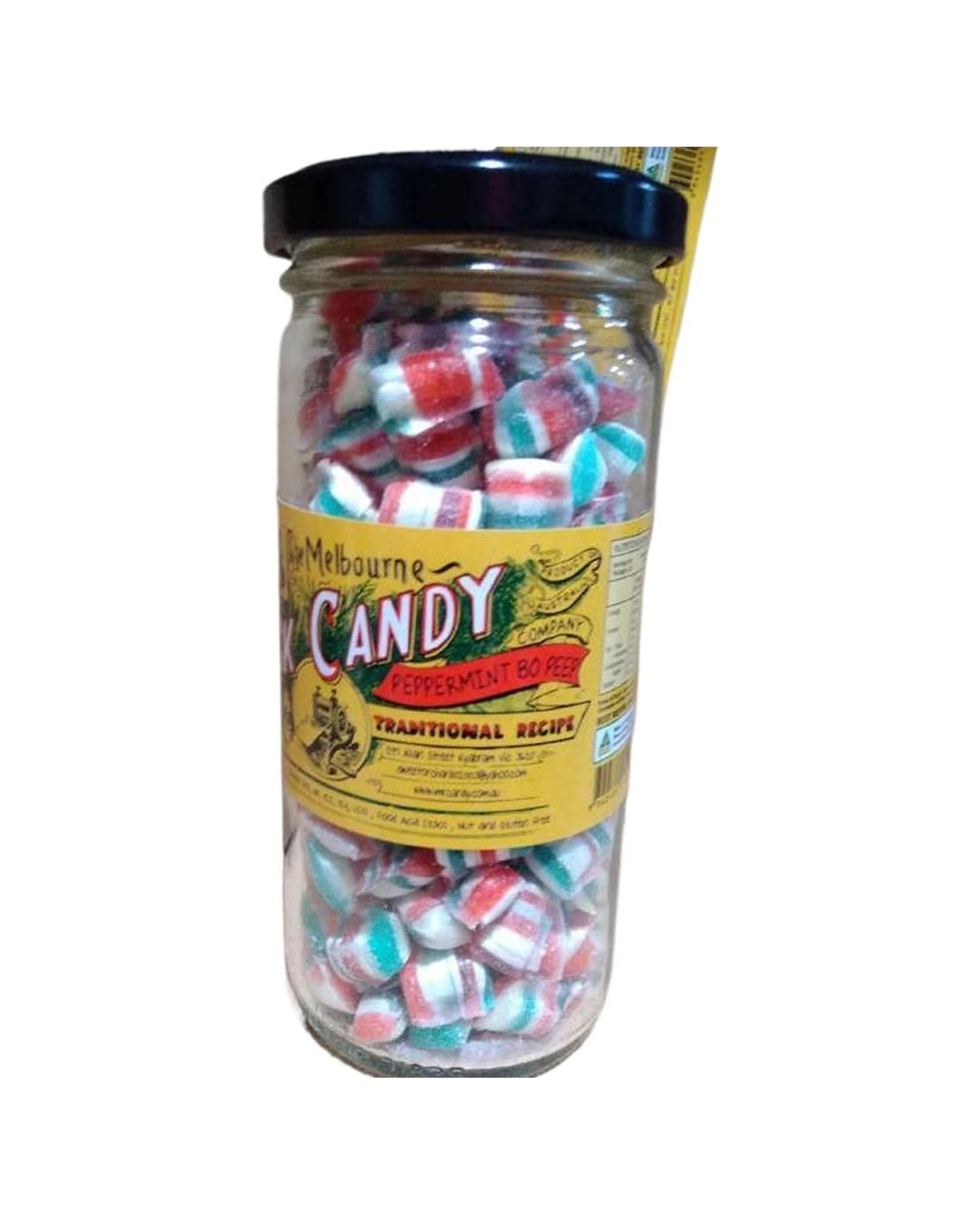 1 The Melbourne Rock Candy Co Peppermint Bo Beep Hard Lollies 170g, 1 of 1