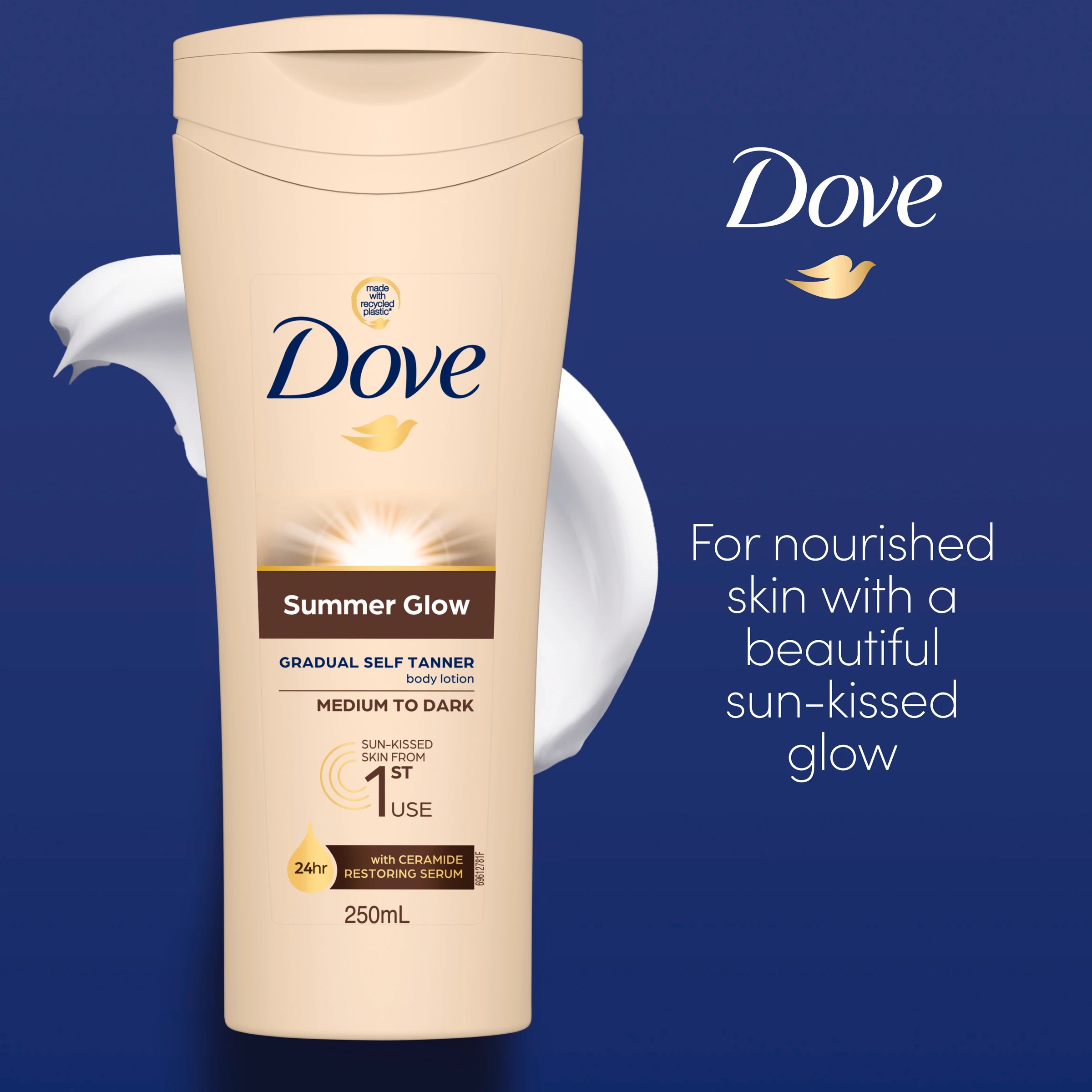 3 Dove Summer Glow Gradual Tan Body Lotion Medium to Dark 250ml, 3 of 10