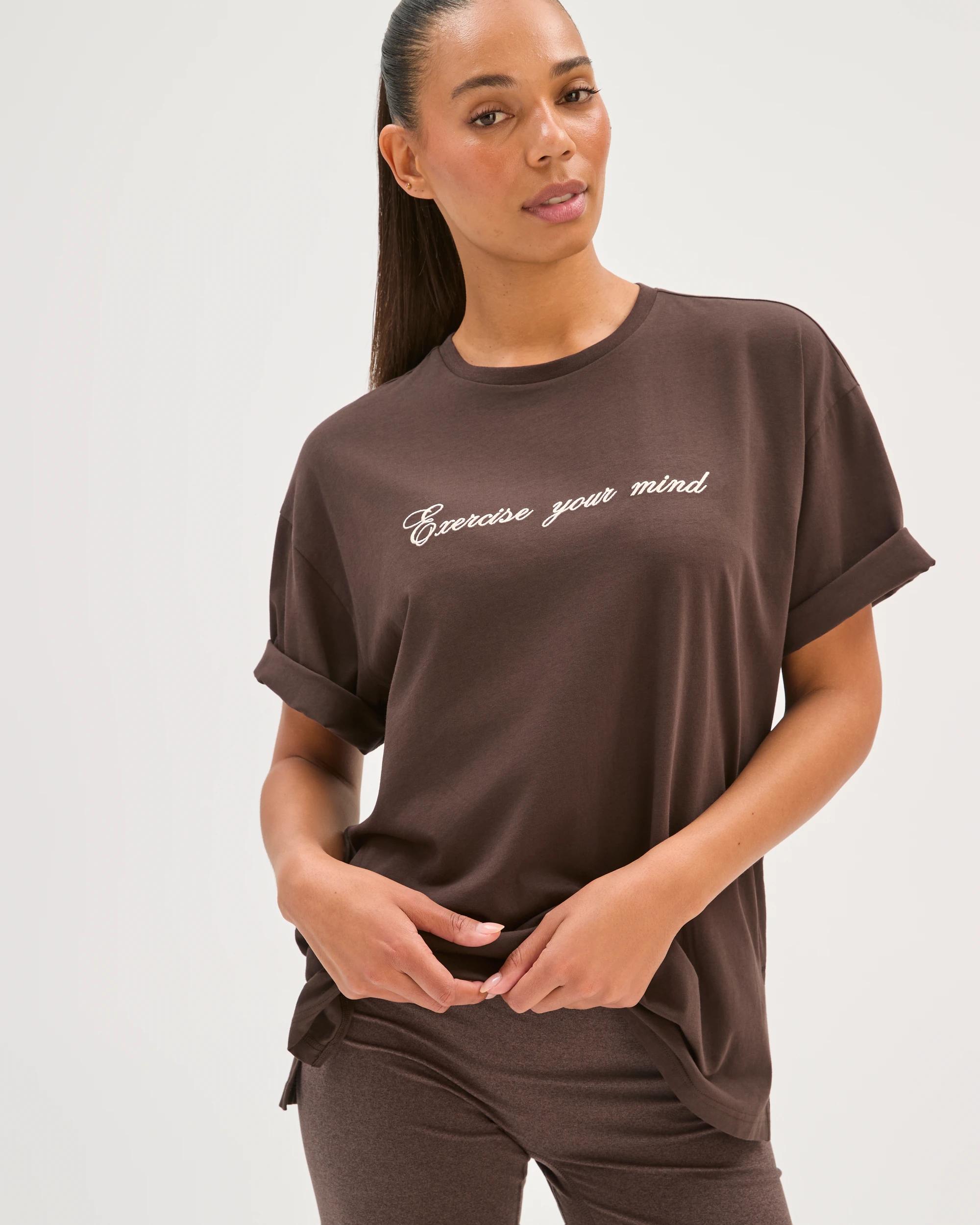 4 Target Active Australian Cotton Blend Oversized Graphic T-Shirt COCOA/EXERCISE, 4 of 7