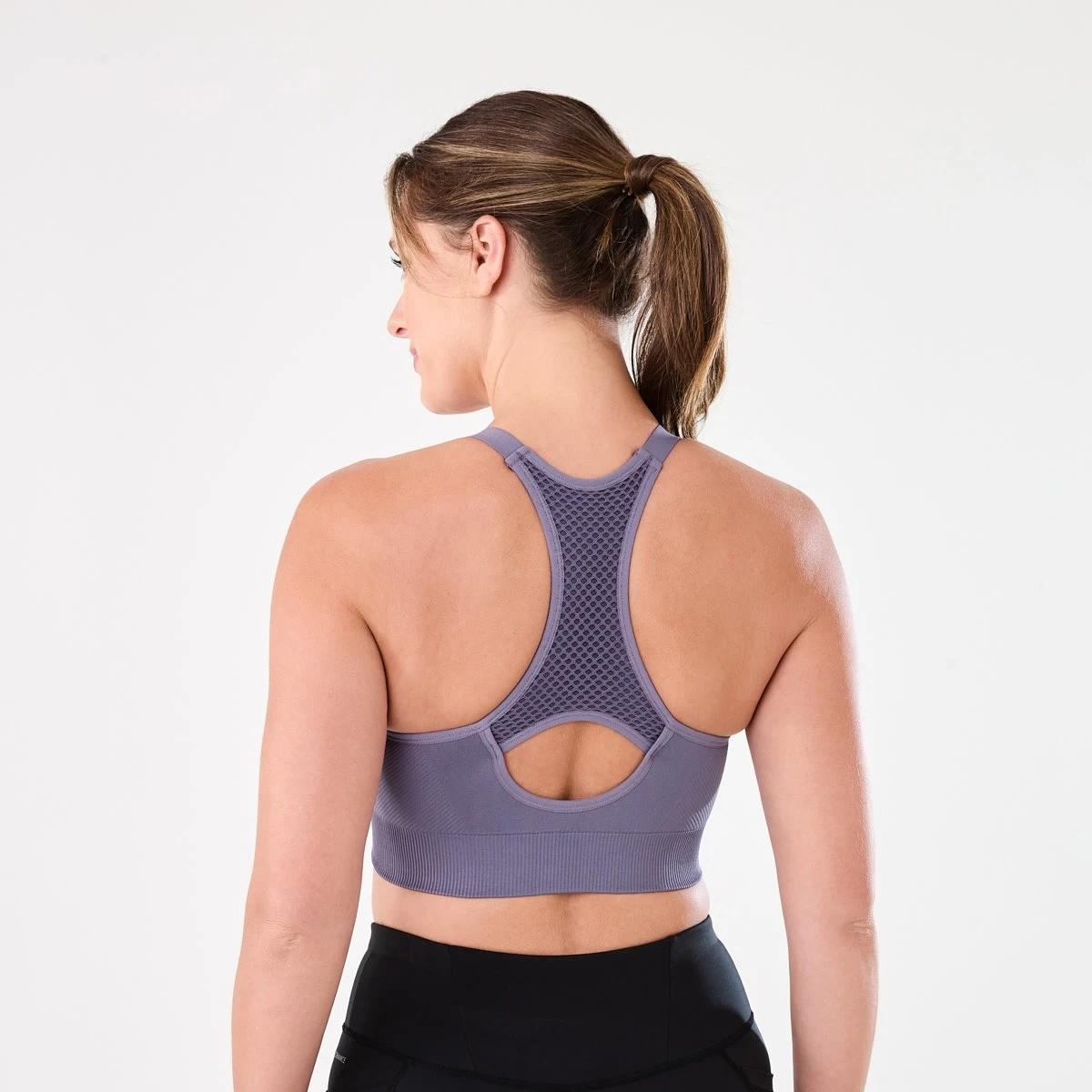 3 Active Womens Seamfree Crop Top BLACKBERRY TEA, 3 of 6