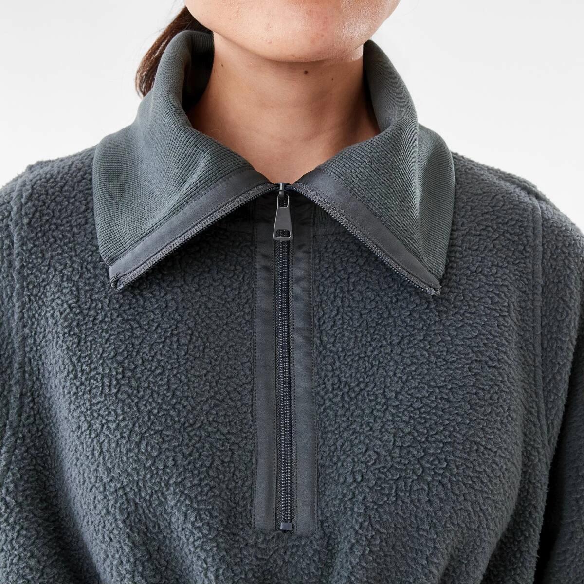 5 Active Womens Long Sleeve Teddy Outdoor Jacket HARMONY GREY, 5 of 7
