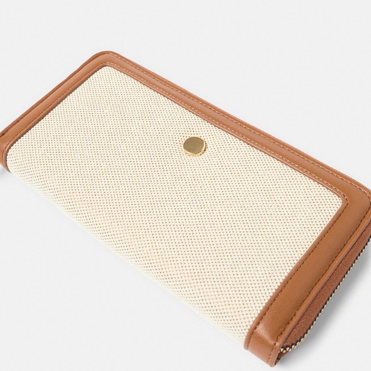 3 Contrast Large Purse Natural, 3 of 5