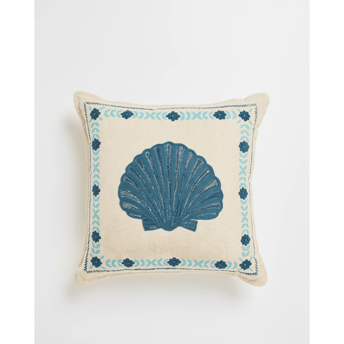 1 Target Pippa Shell Embroidered Cushion
 - White, 1 of 2