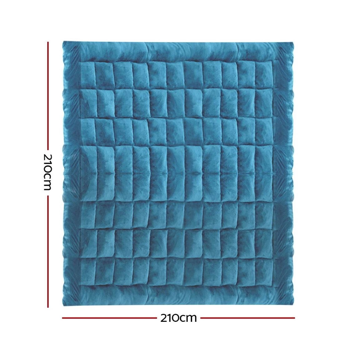 8 Giselle Bedding Faux Mink Quilt  Queen - Queen Bed - Blue, 8 of 8