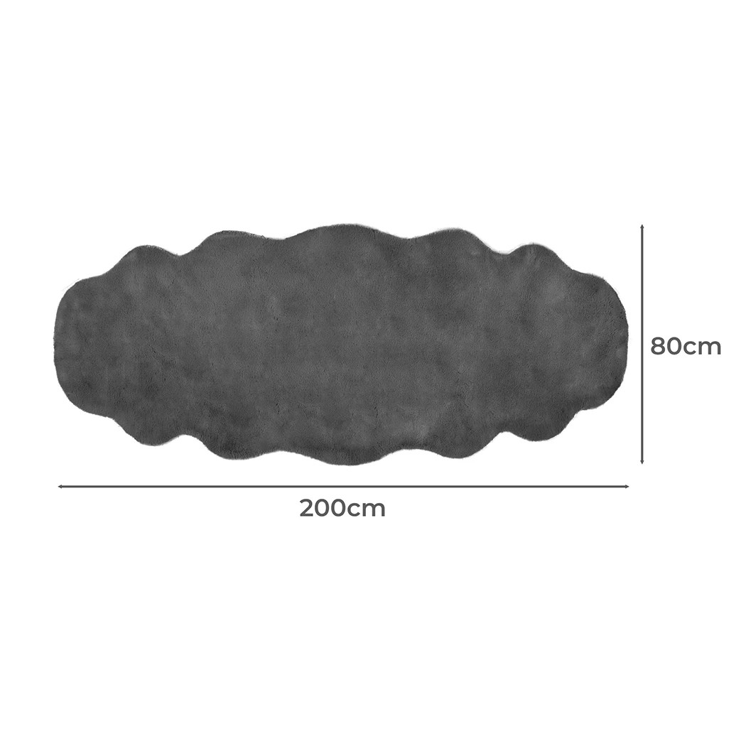 3 Marlow Ultra Soft Faux Fur Area Rug Cloud Shape, 3 of 8