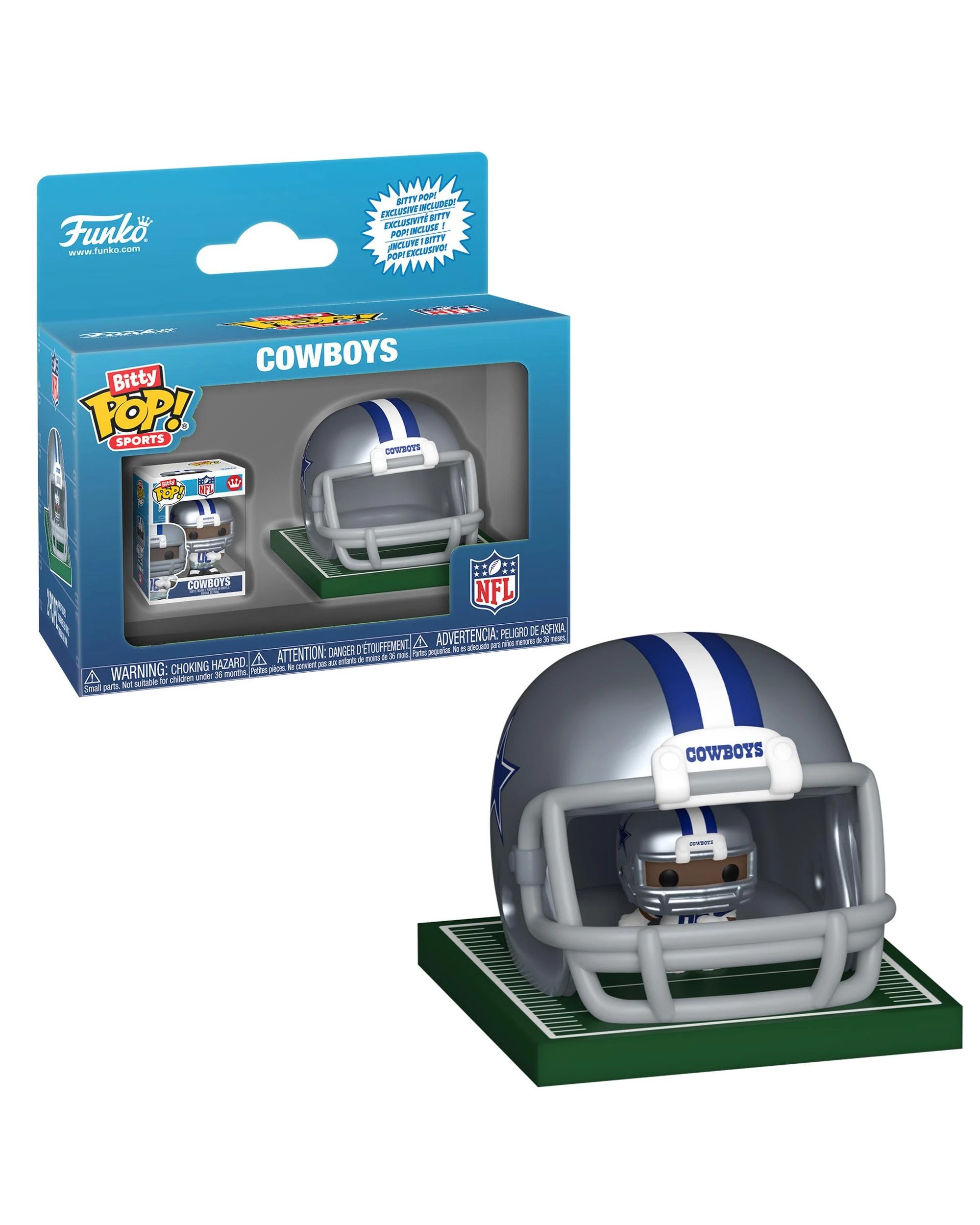 1 NFL Dallas Cowboys Bitty POP! Helmet and Player Funko POP! Vinyl, 1 of 5