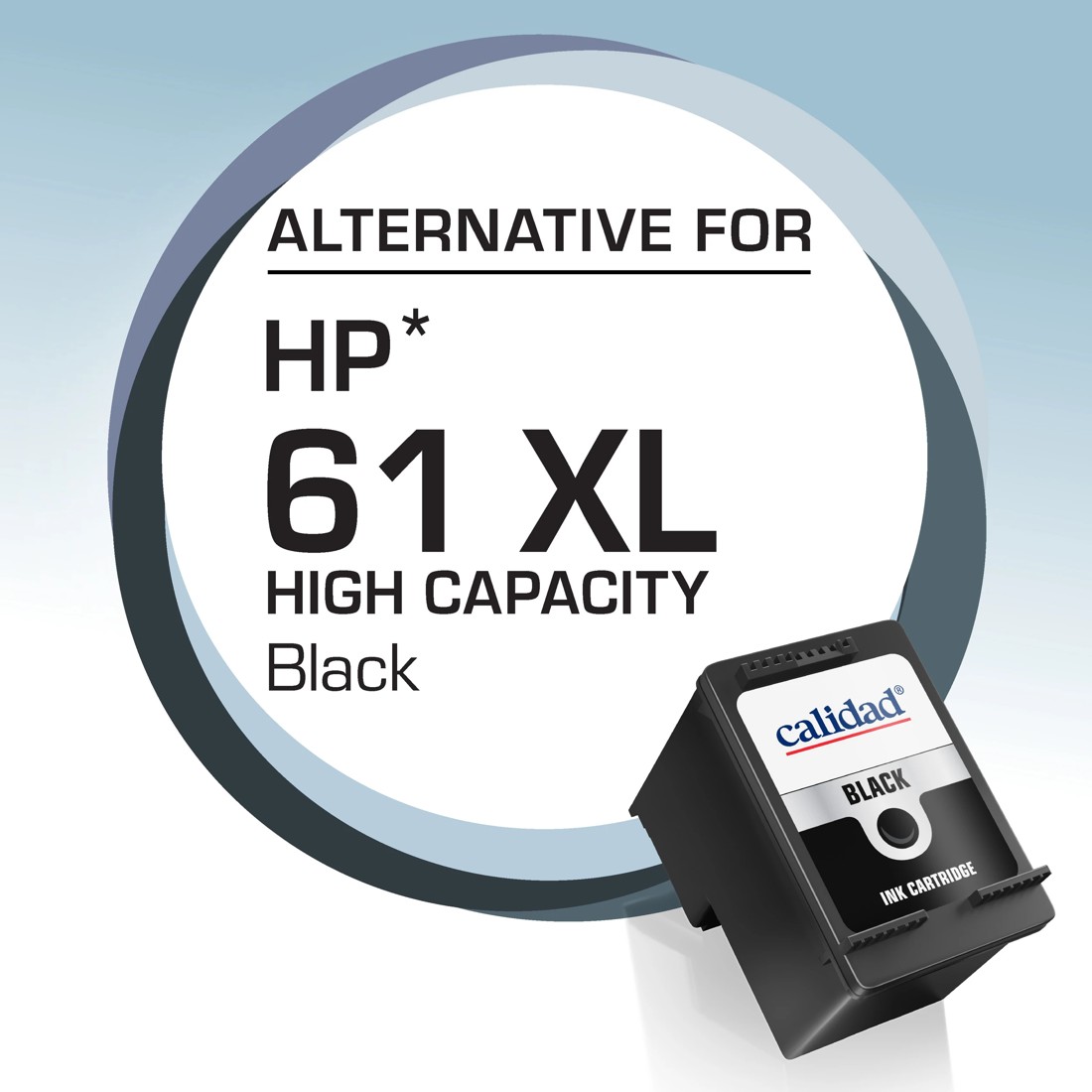 2 Calidad HP 61 XL Ink Cartridge - Black, 2 of 7