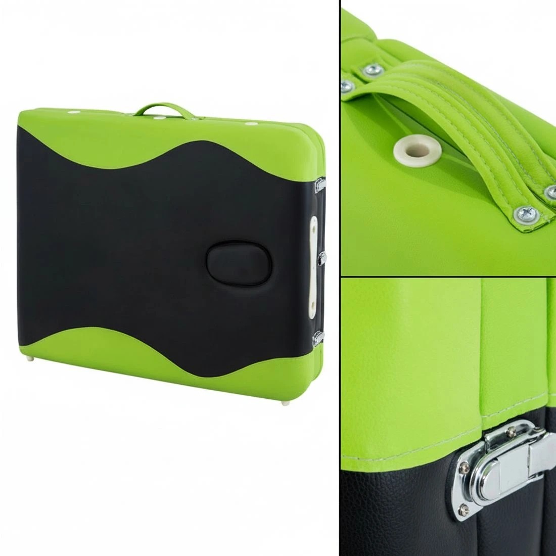 7 Zenses Massage Table 75cm Portable 3 Fold Aluminium Beauty Bed Green - Multi, 7 of 8