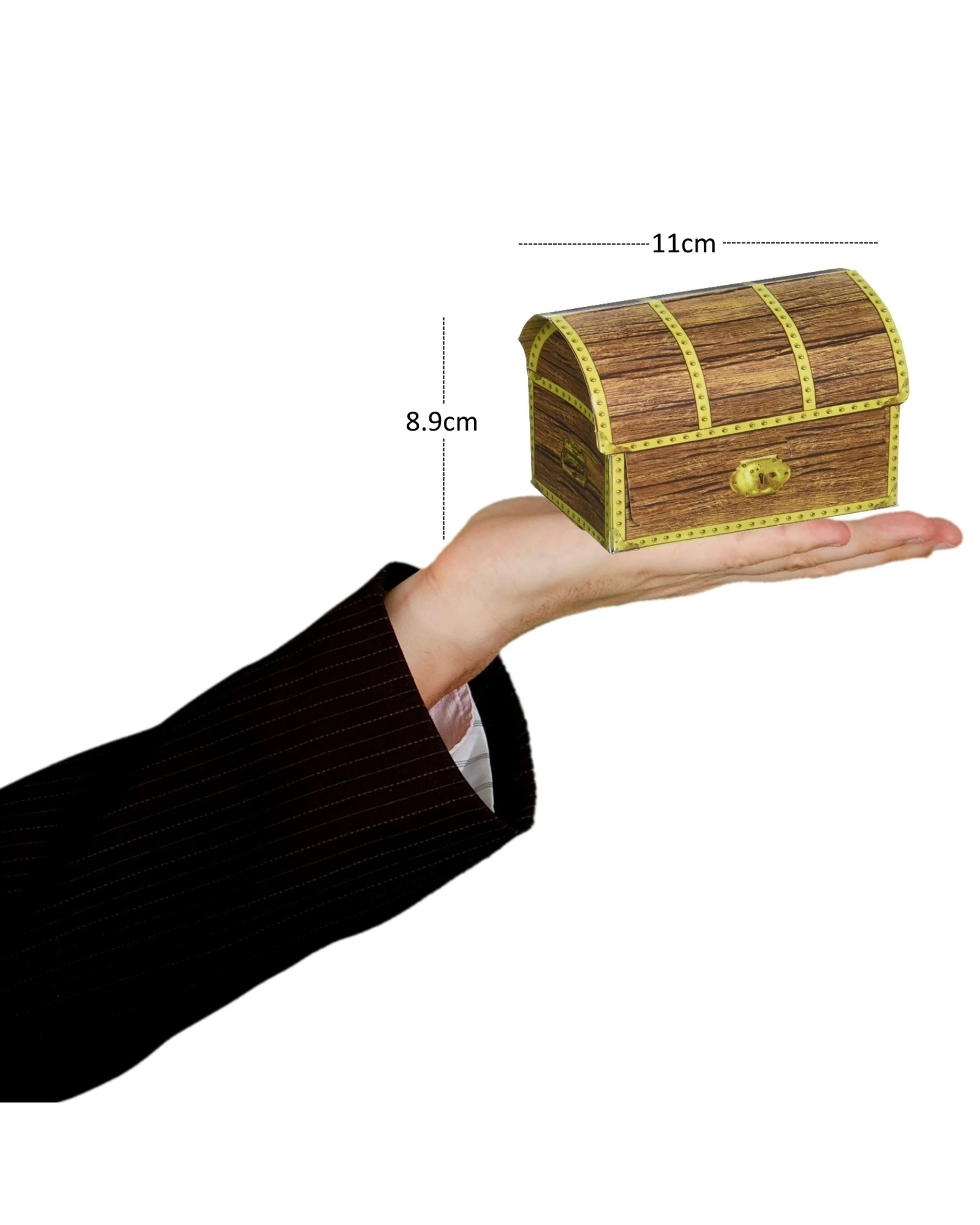 4 Beistle Treasure Chest Paper Lolly/Treat Boxes Pack of 4, 4 of 4