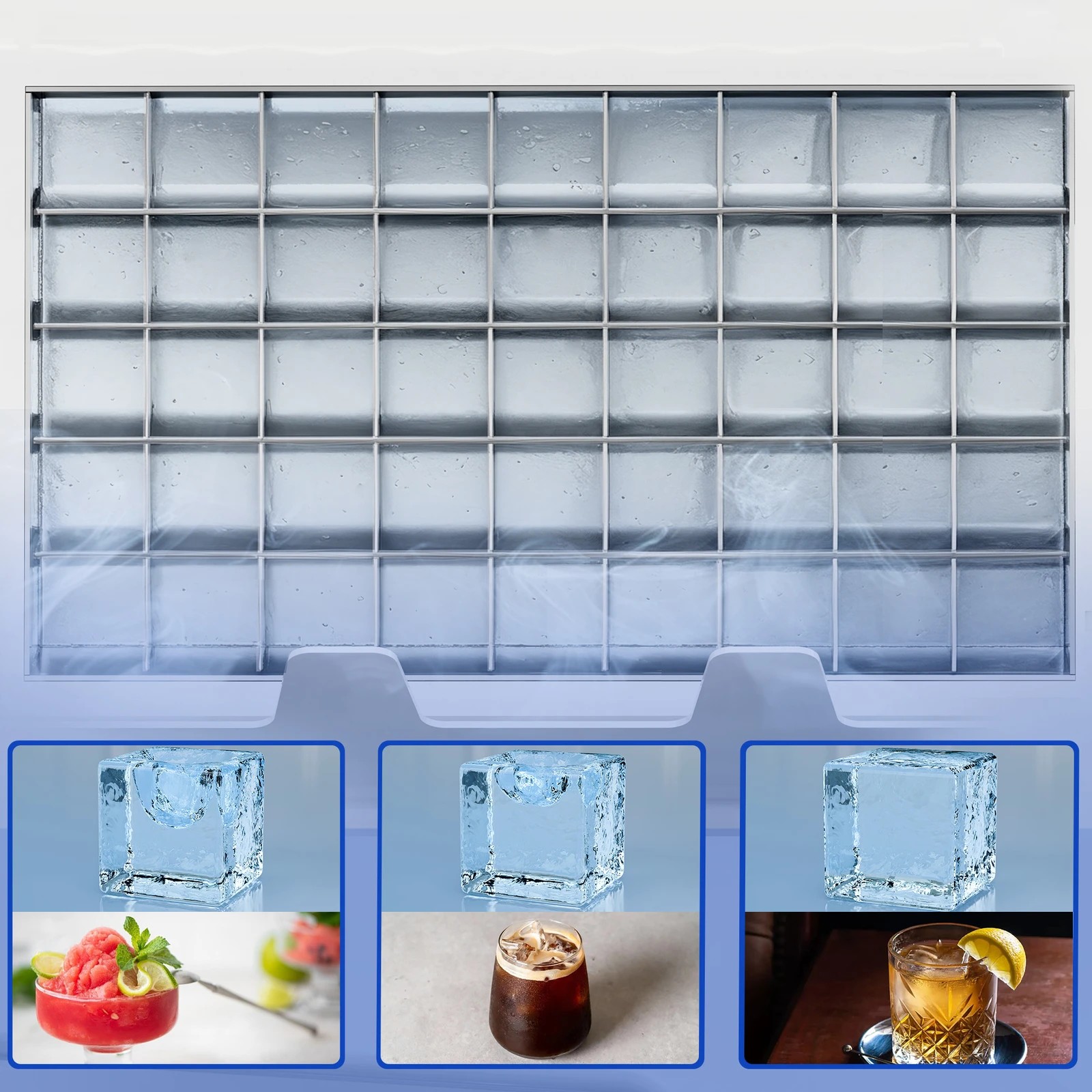 6 Alfordson Commercial Ice Maker Machine 45kg Ice Cube Stainless Steel - Black, 6 of 10