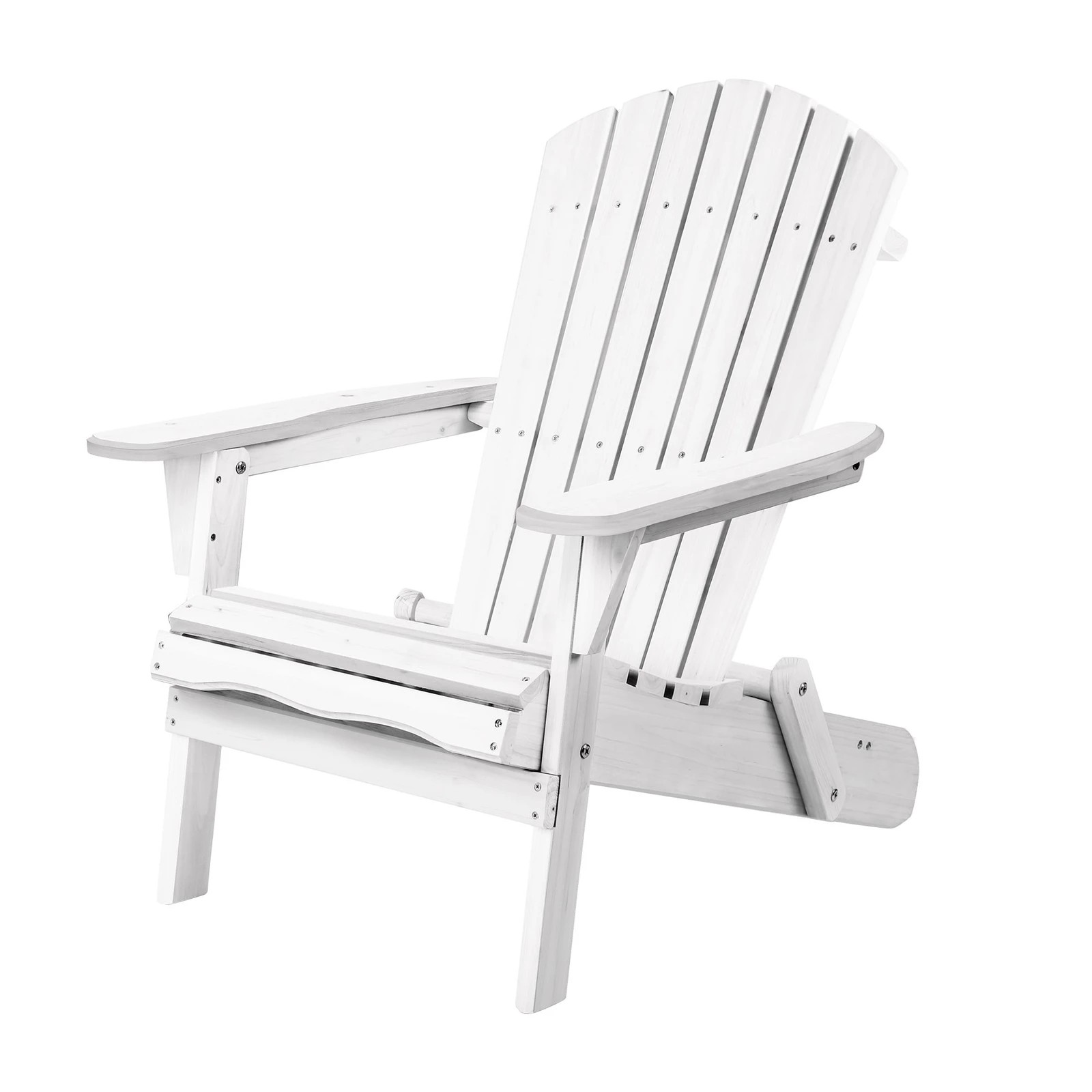 7 Alfordson Outdoor Chair Wooden Adirondack Patio Furniture Beach Garden - White, 7 of 9